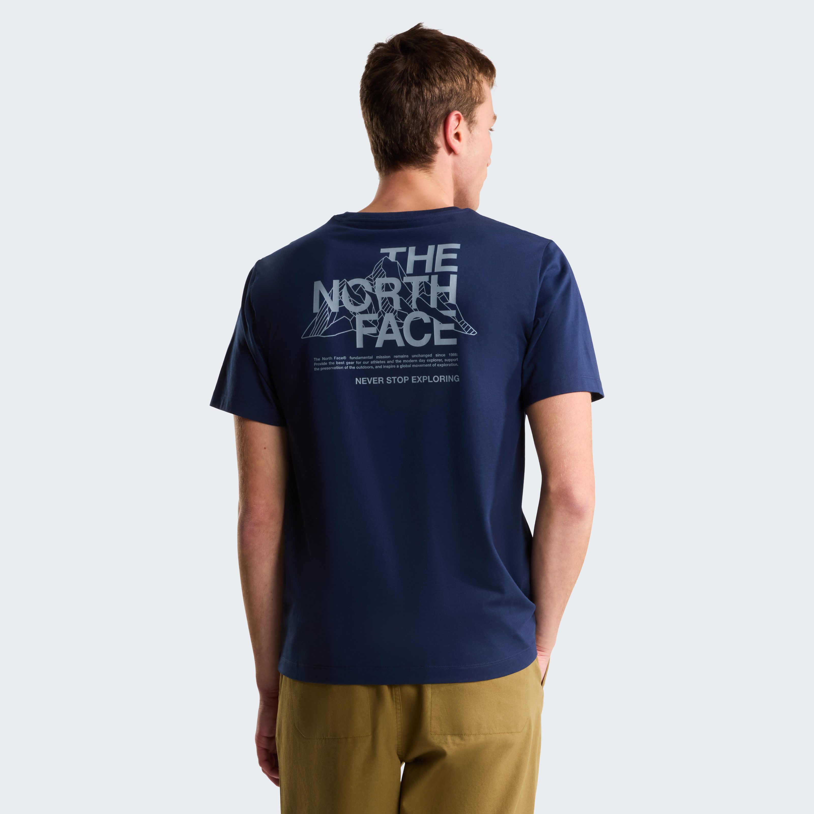 The North Face T-Shirt M MOUNTAIN SKETCH REGULAR SHORT SLEEVE TEE-GRAPHIC normale Passform, kurze Ärmel, sportlicher Stil