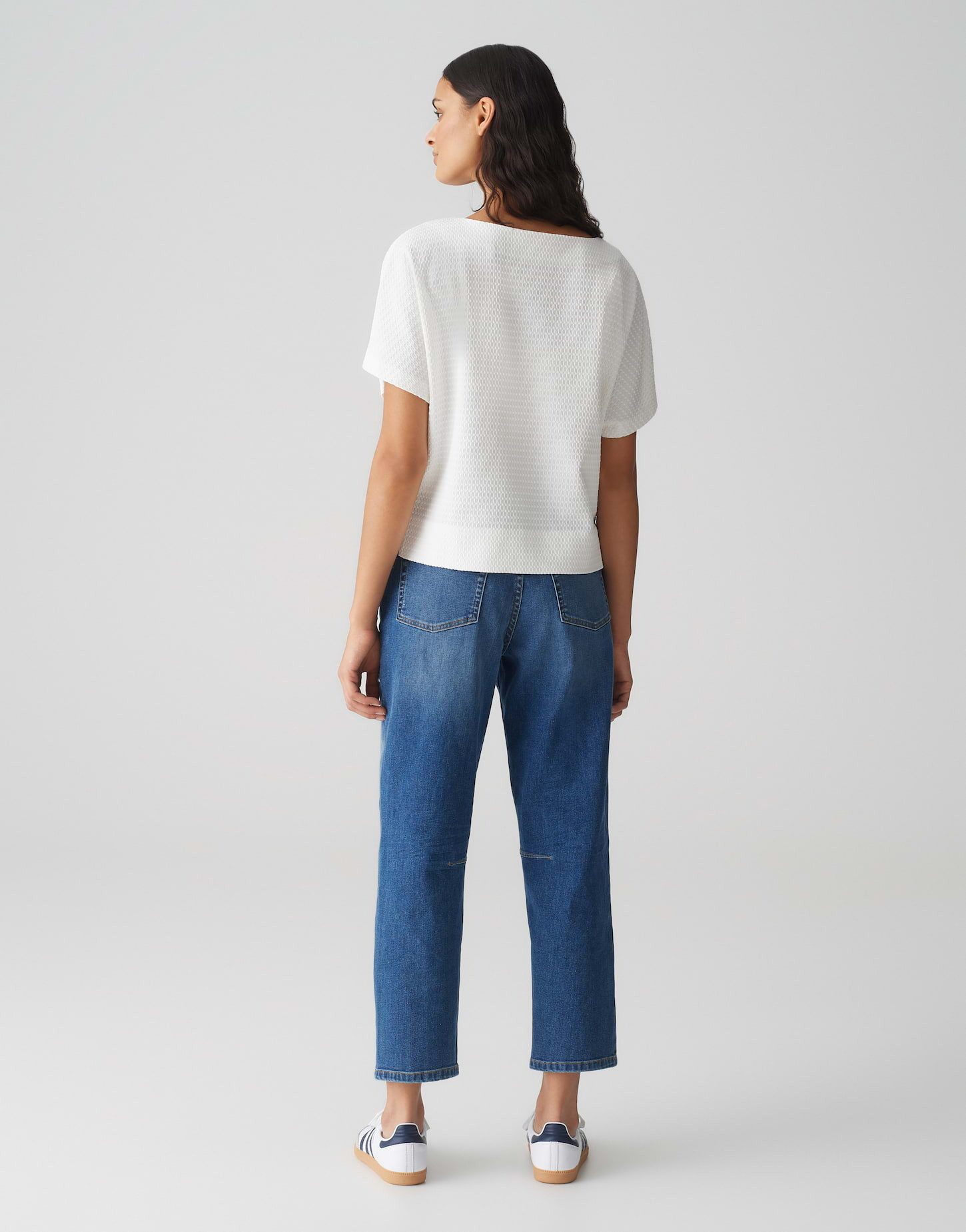 OPUS Kurzarmshirt SUPPI Batwing Fit aus BCI Cotton Mix