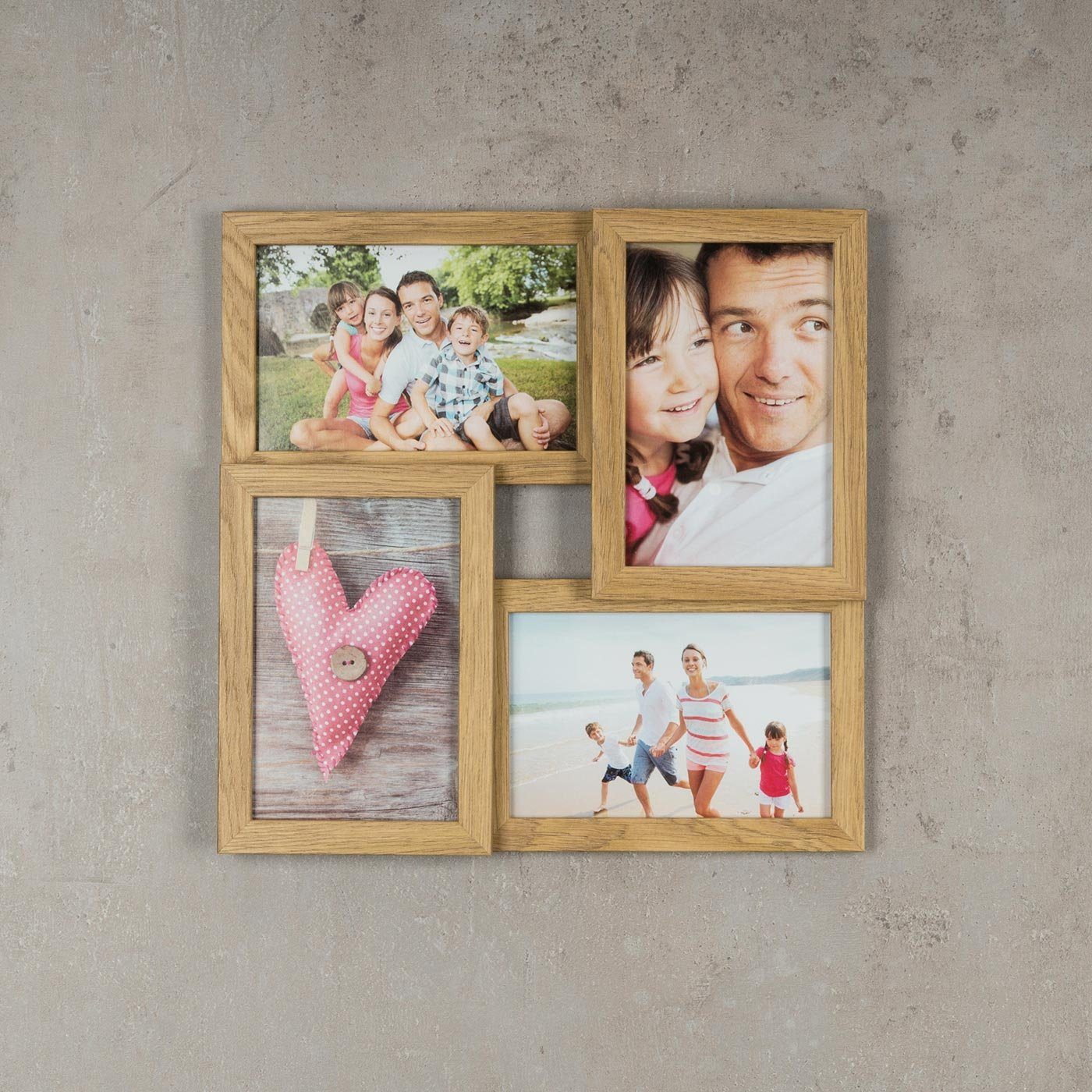 Levandeo® Bilderrahmen Collage, levandeo Bilderrahmen Collage 28x28cm 4 Fot günstig online kaufen