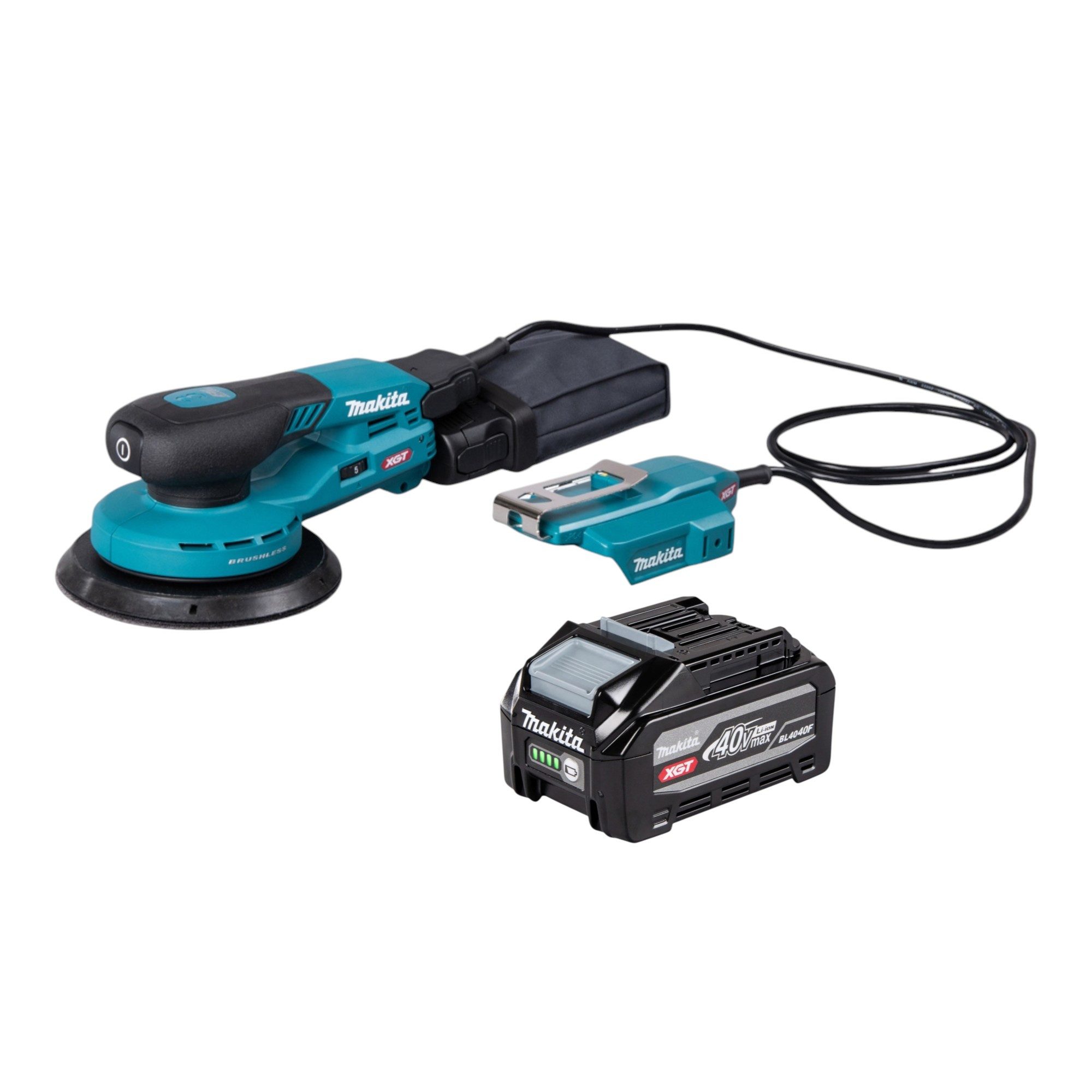 Makita Akku-Exzenterschleifer BO 004 CGU1 40V max. 150mm 3,0mm Hub + 1x Akku 4,0 Ah - ohne Ladegerät