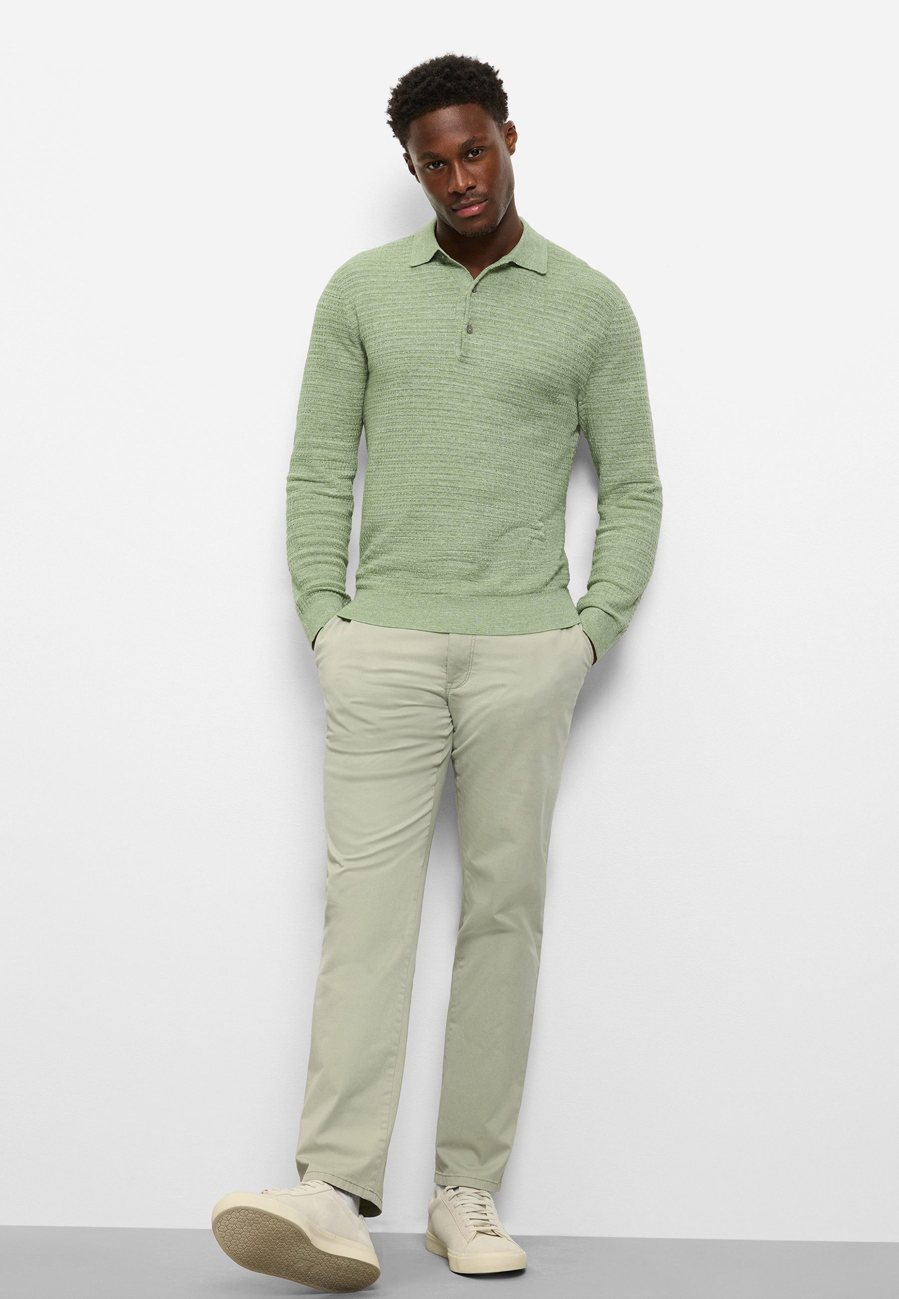 OLYMP Langarm-Poloshirt OLYMP Casual Strick, Polo langarm