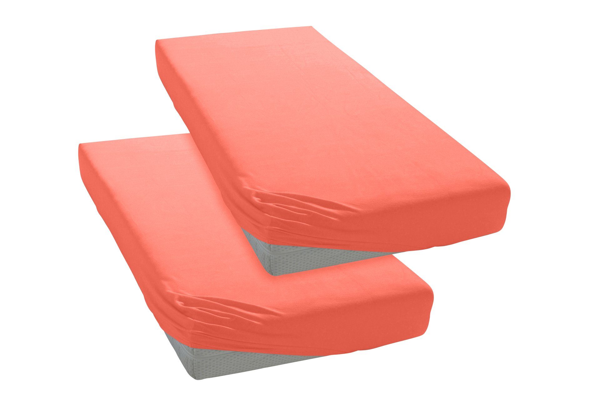 OTTO home Spannbettlaken BLACKBERRY, Jersey, Gummizug: rundum, (2 Stück), 100% Baumwolle, Matratzen bis 28 cm Höhe, Bettlaken, Spannbetttuch