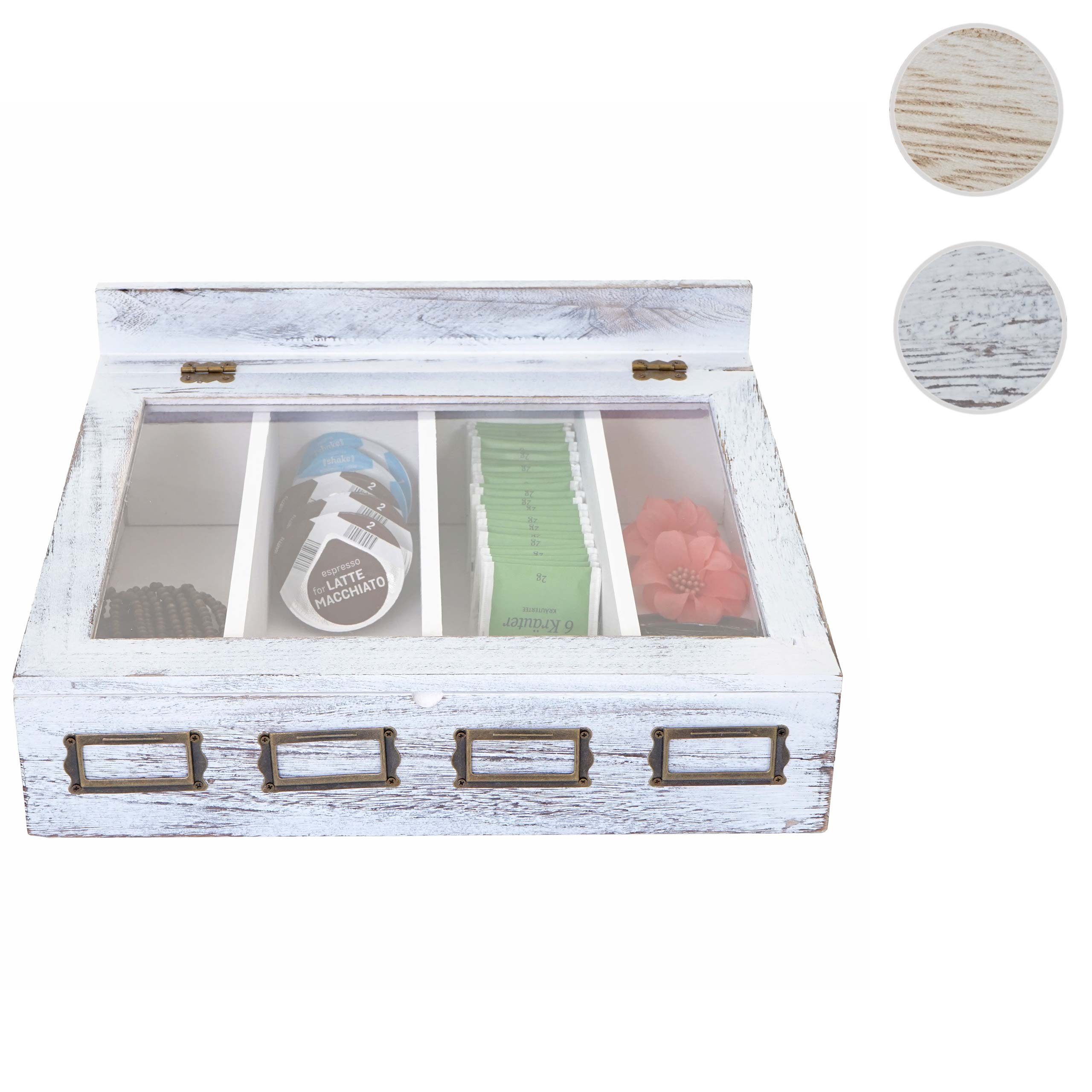 Thumbnail - MCW Aufbewahrungsbox MCW-C25-b, Integriertes Sichtfenster, 4 Fächer, Mit Etikettenhaltern