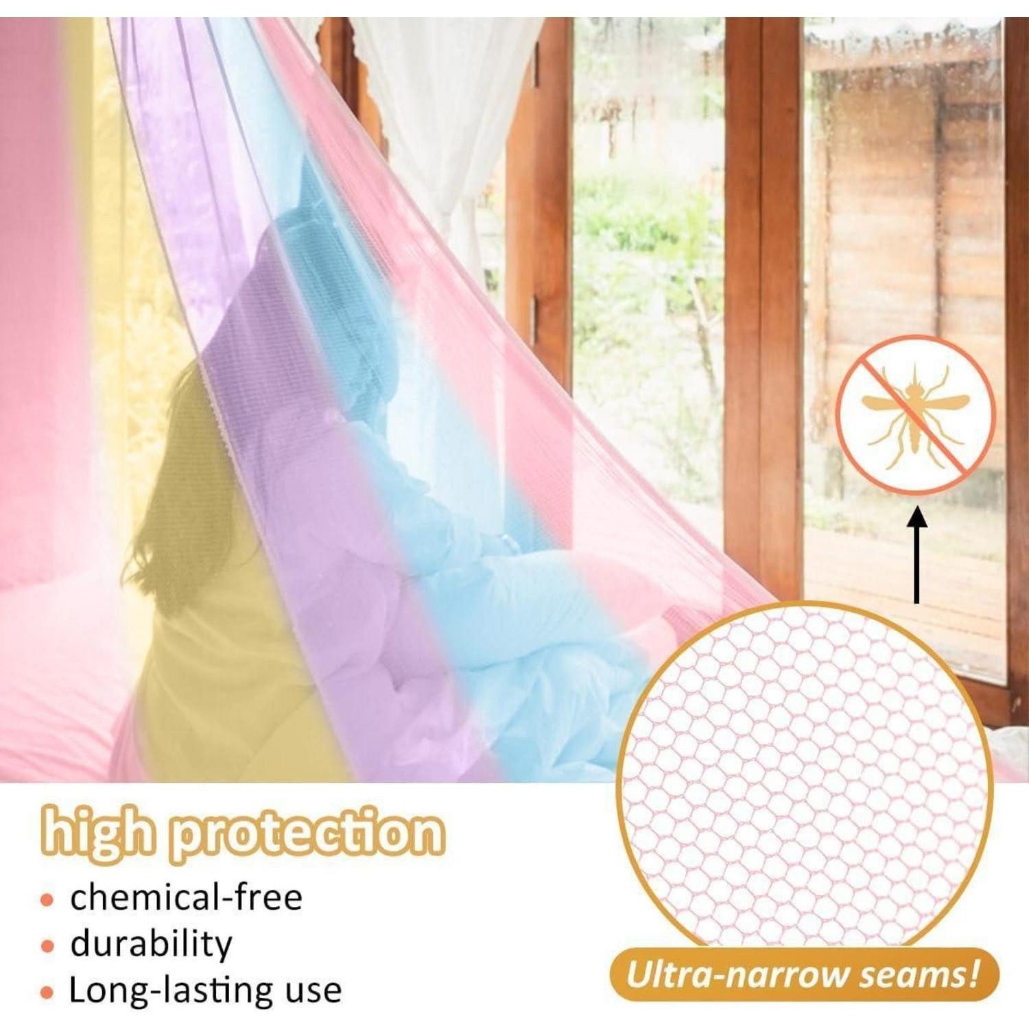 LuxusKollektion Moskitonetz Moskitonetz Bett Doppelbett Einzelbett Blau 0.6x2.5x10.5m Camping