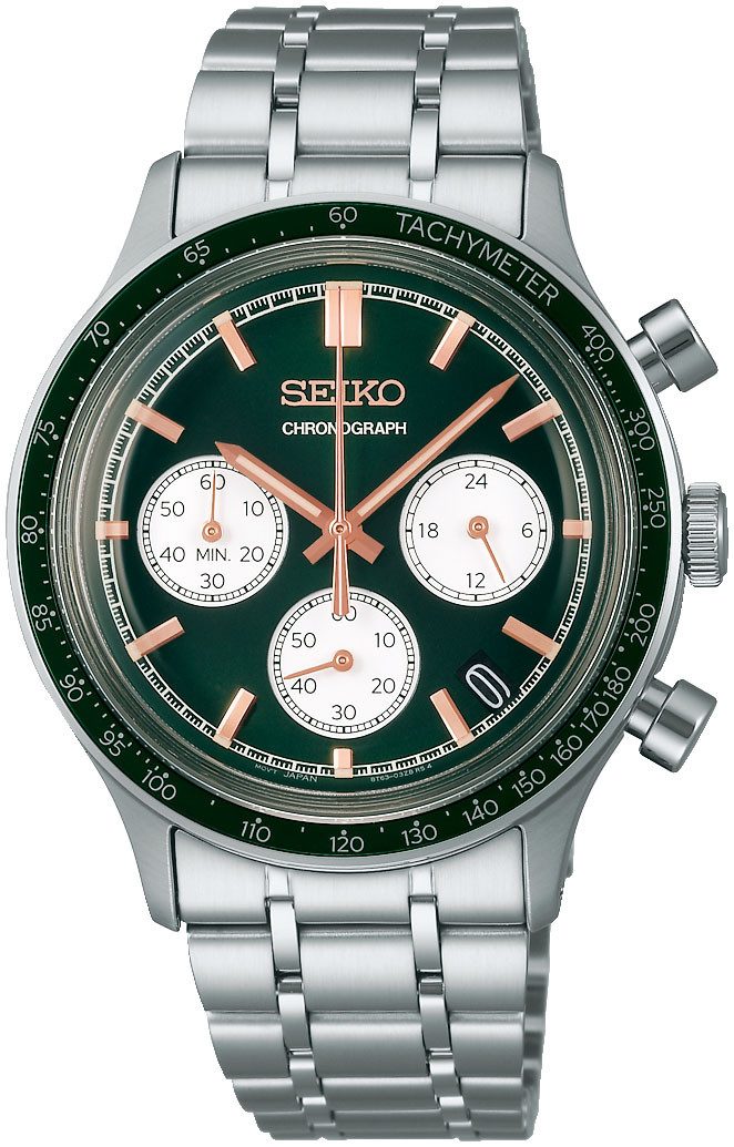 Seiko Chronograph SSB481P1, Quarzuhr, Armbanduhr, Herrenuhr, Edelstahlarmband, analog, Tag