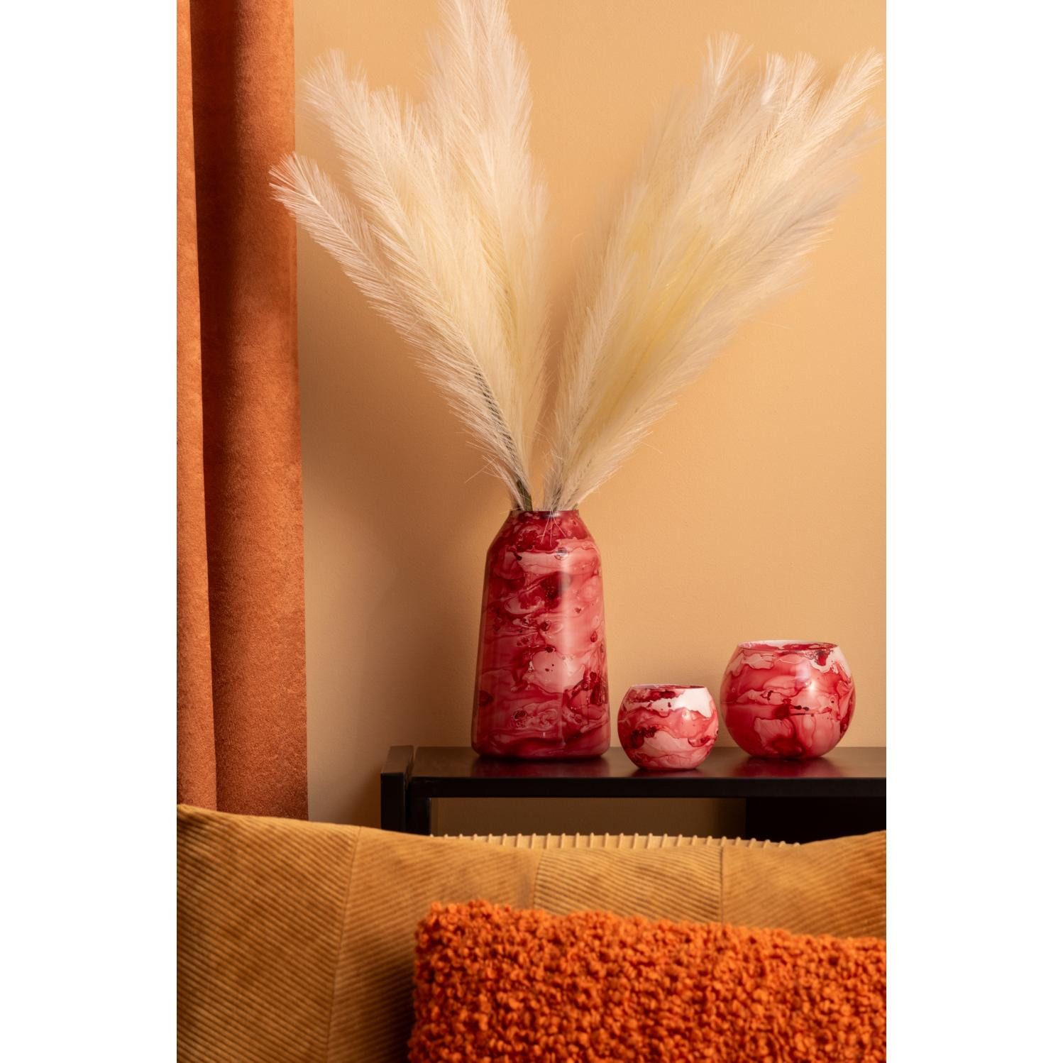 Present Time Kerzenhalter Teelichthalter Blended Glass Ochre Red (8x7cm)