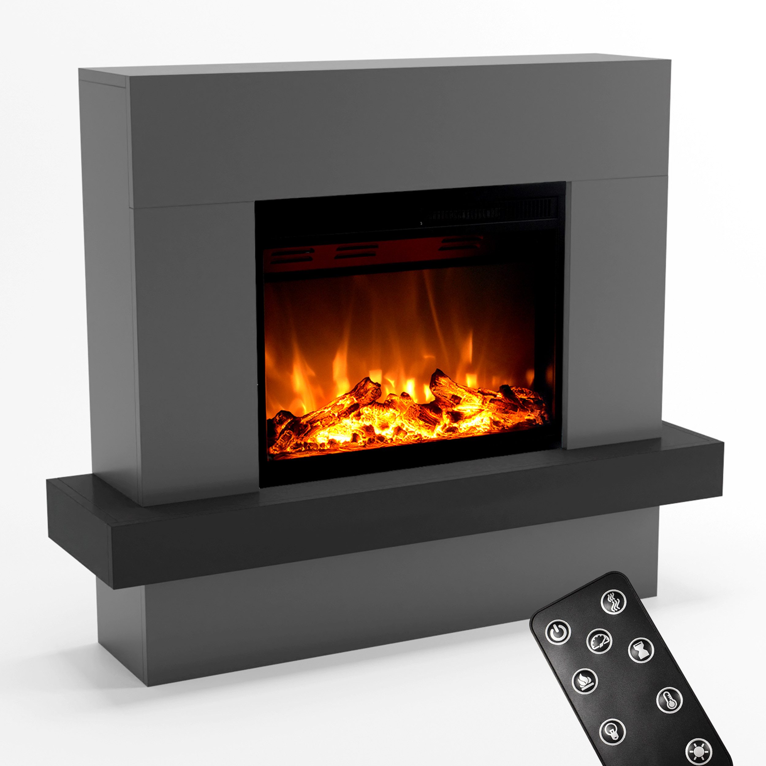 GLOW FIRE Elektrokamin PANDORA LED Kamin mit Heizung, Standkamin, Elektrisc günstig online kaufen