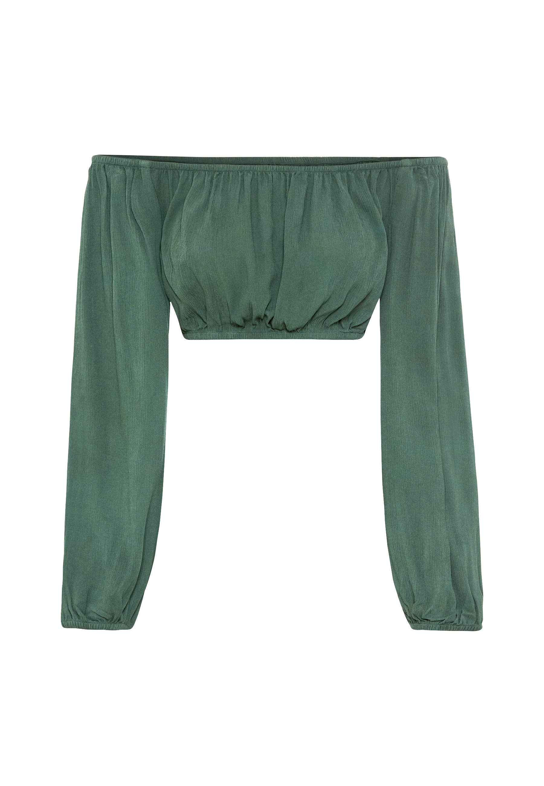 LSCN by LASCANA Carmenbluse in verkürzter Länge