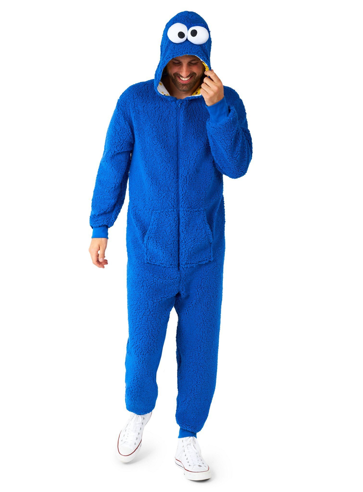 Opposuits Kostüm Krümelmonster Onesie, Megagemütlicher Einteiler - offizielles Sesamstraßen-Kostüm!