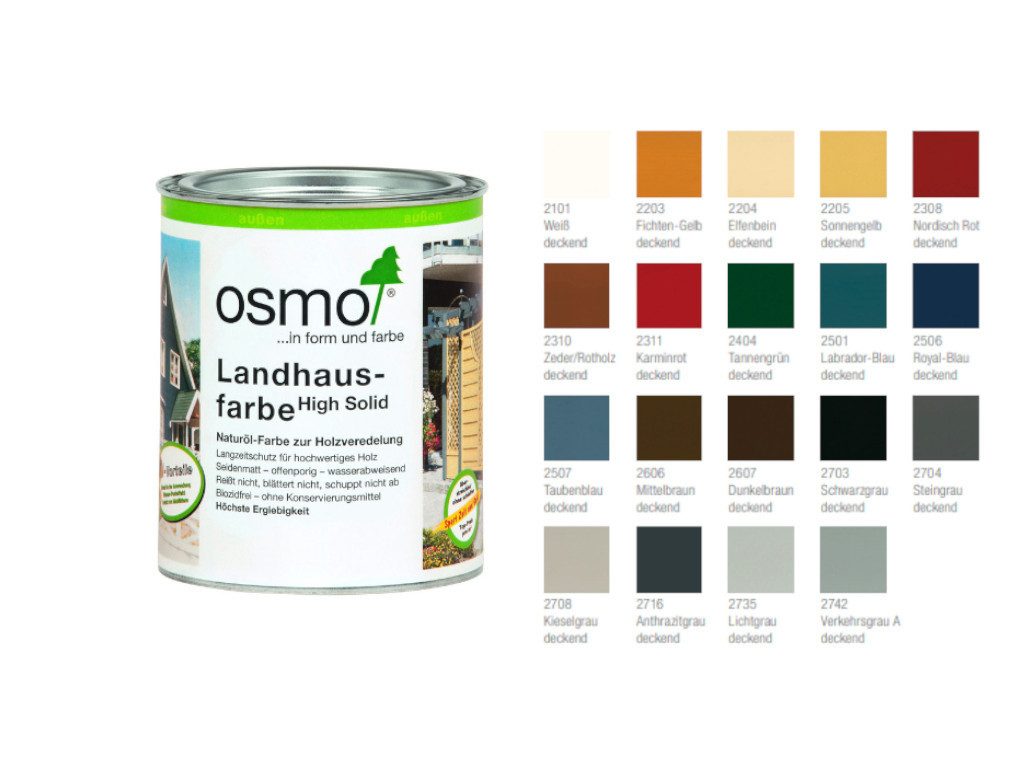 osmo Wetterschutzfarbe Landhausfarbe 2506 Royalblau