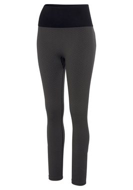 vivance active Leggings -Sporthose Jacquardmuster und breitem Bund