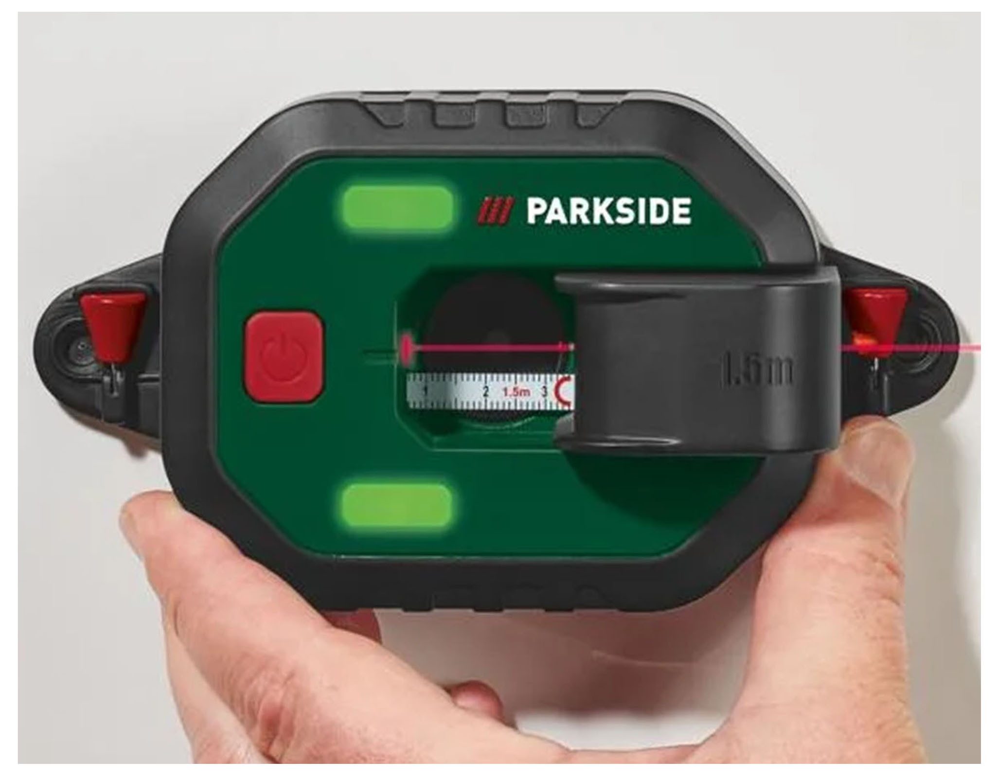 Parkside Laserwasserwaage PARKSIDE® Digitale Laserwasserwaage Wasserwaage Rollmaßband PLLM 10 A1