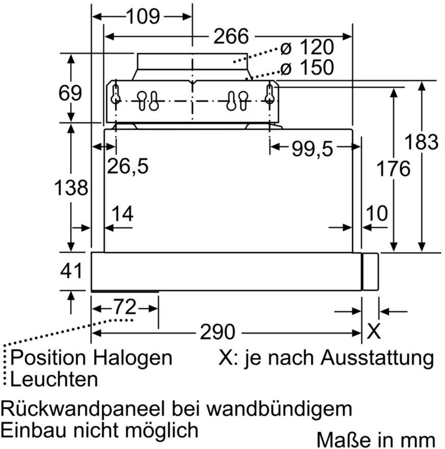 NEFF Flachschirmhaube D46BR22X1 Serie N 30 D46BR22X1