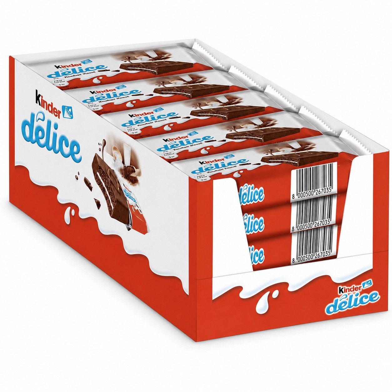 kinder Schokolade Ferrero Kinder Delice Kuchenriegel, 20 x 39 g Vorratspack