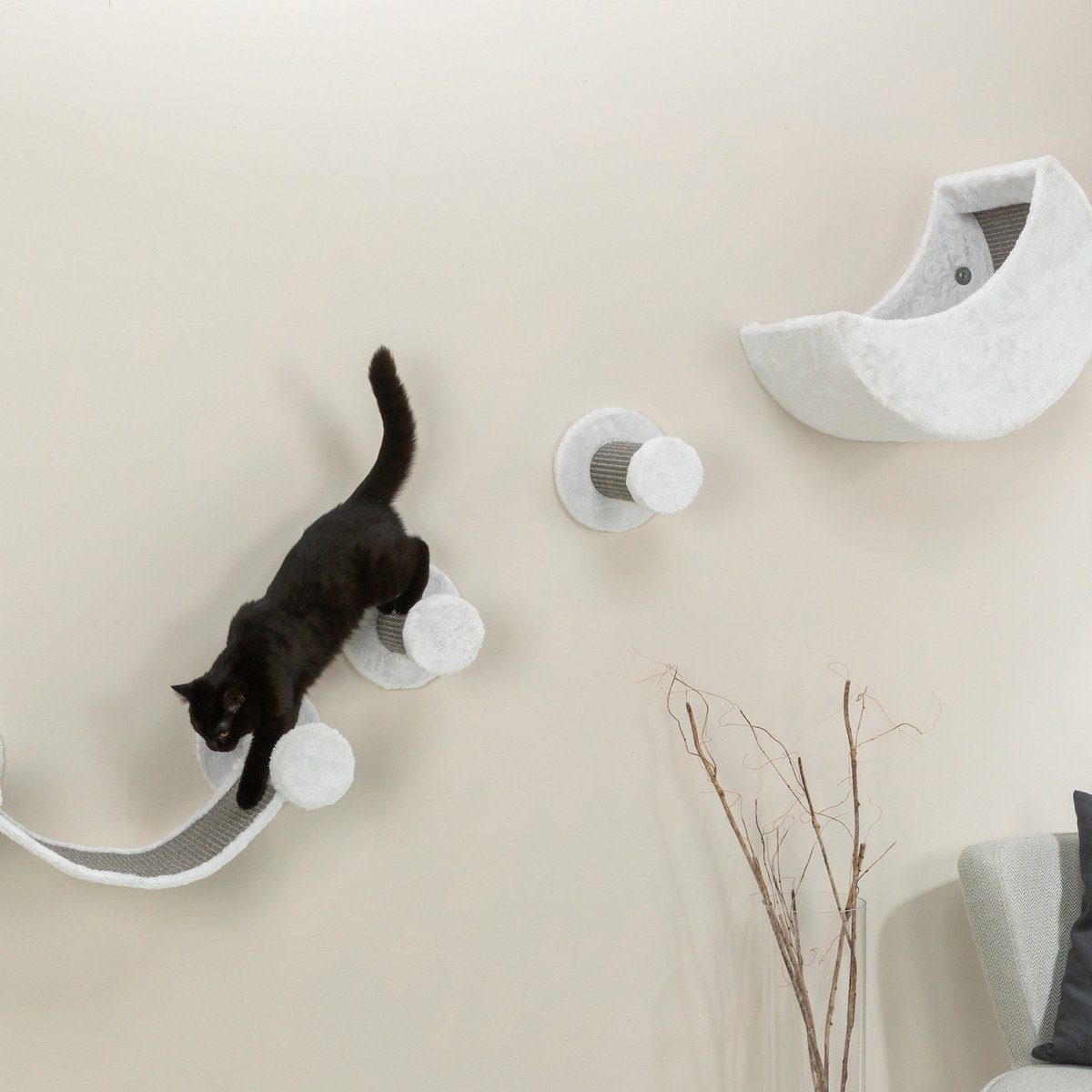 TRIXIE Katzen-Kletterwand Wand-Set