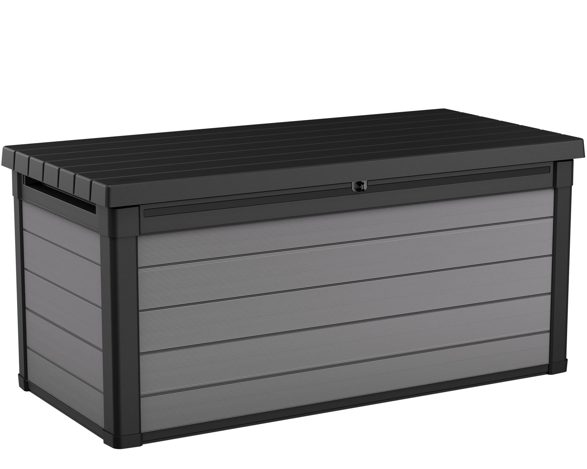 Keter Kissenbox Auflagenbox Premier, Sitztruhe, XL Gartenbox, wetter- und UV beständig, inkl. Gasdruckfedern