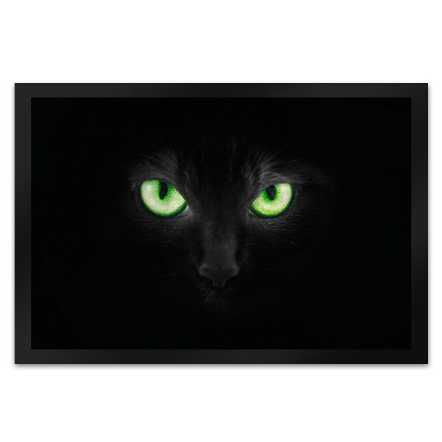Fußmatte Katze mit grünen Augen Fußmatte XL Motiv Fußabtreter, speecheese