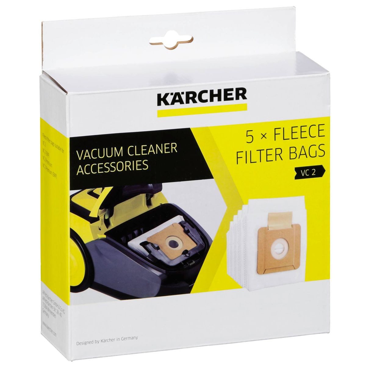 KÄRCHER Staubsaugerbeutel Vliesfilterbeutelset VC 2