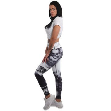 YAKUZA Leggings Scary mit mittelhohem Bund und integrierter Einschubtasche