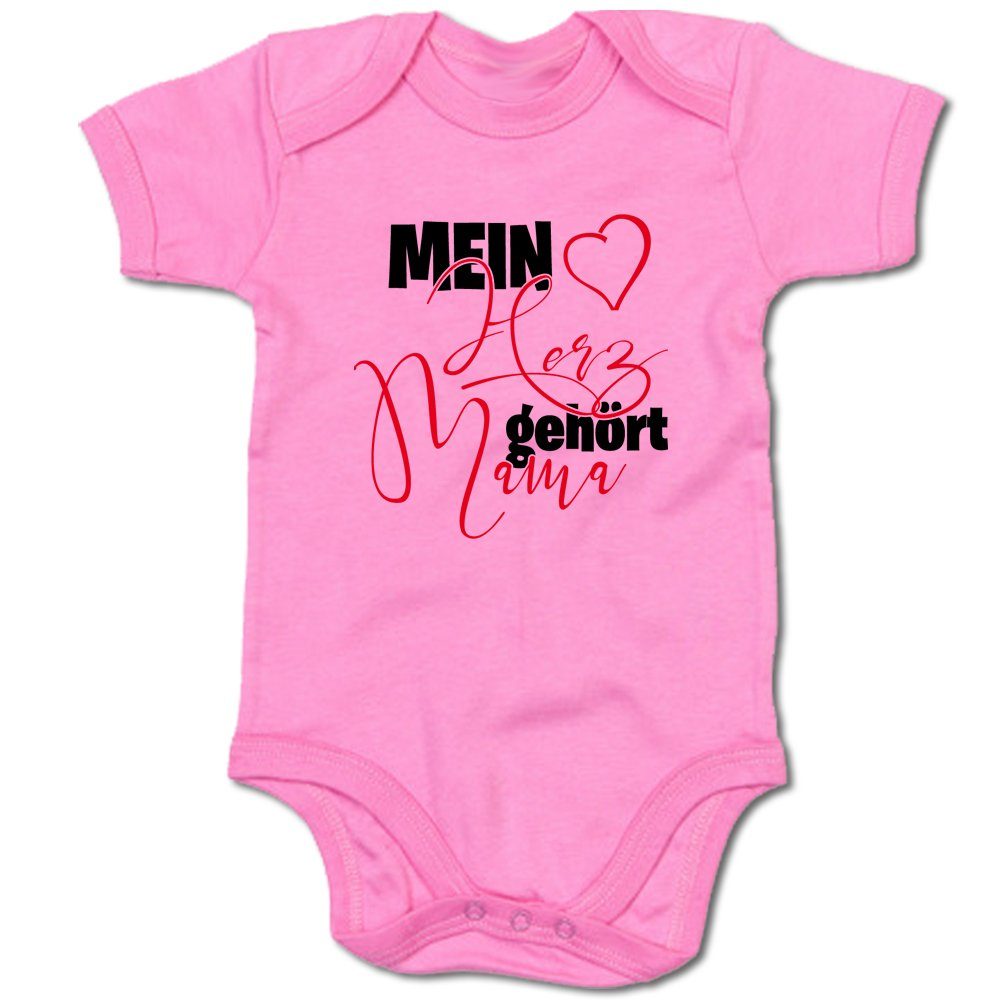 Ggraphics Kurzarmbody Baby Body Mein Herz gehört Mama mit Spruch