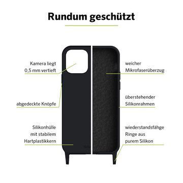 Artwizz Case zum Umhängen Artwizz HangOn Case Silicone - Handykette aus Silikon für iPhone 13 Pro Max, Black