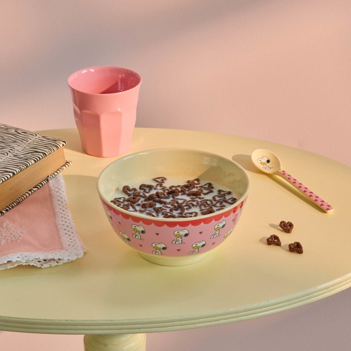 rice Müslischüssel Melamin Schüssel mit Snoopy Motiv, 15 x 7,5 cm 700 ml