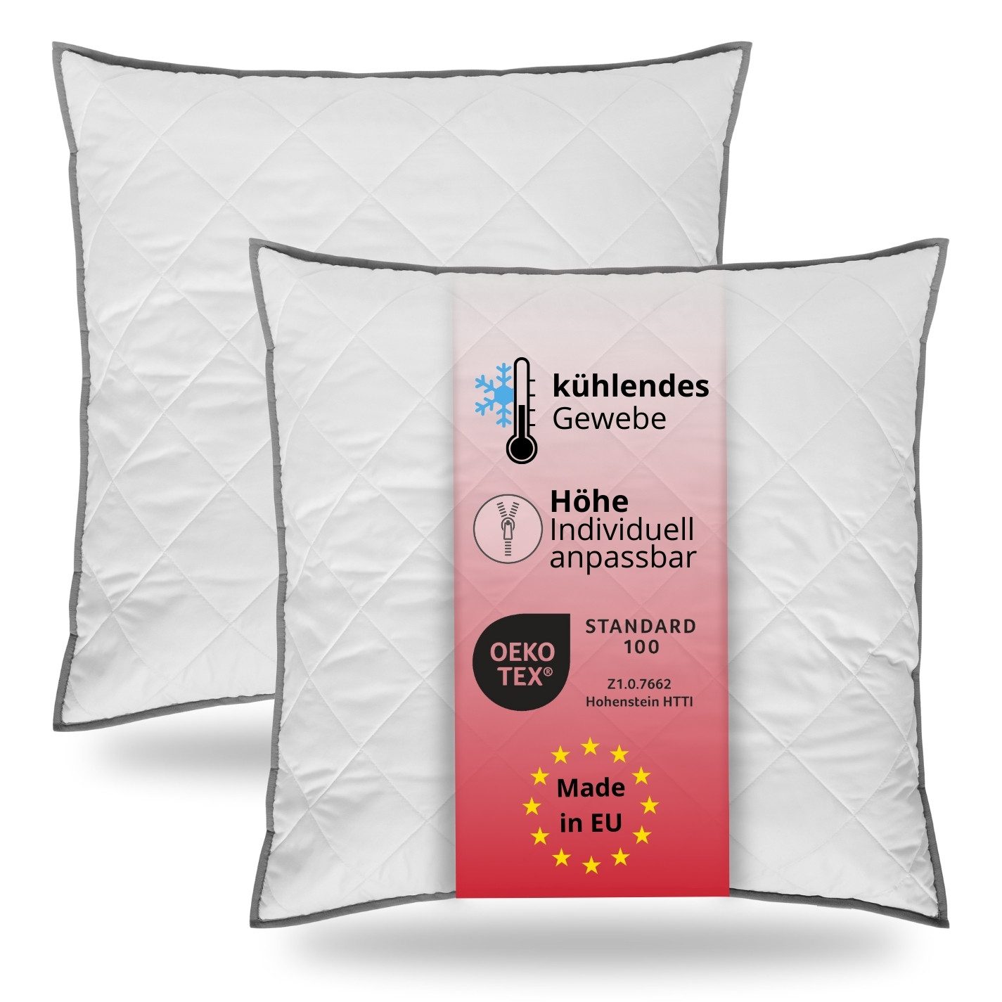 liebling Kopfkissen mit Top Cool Gewebe, Füllung: 100% Polyester (Hohlfaser), Made in EU