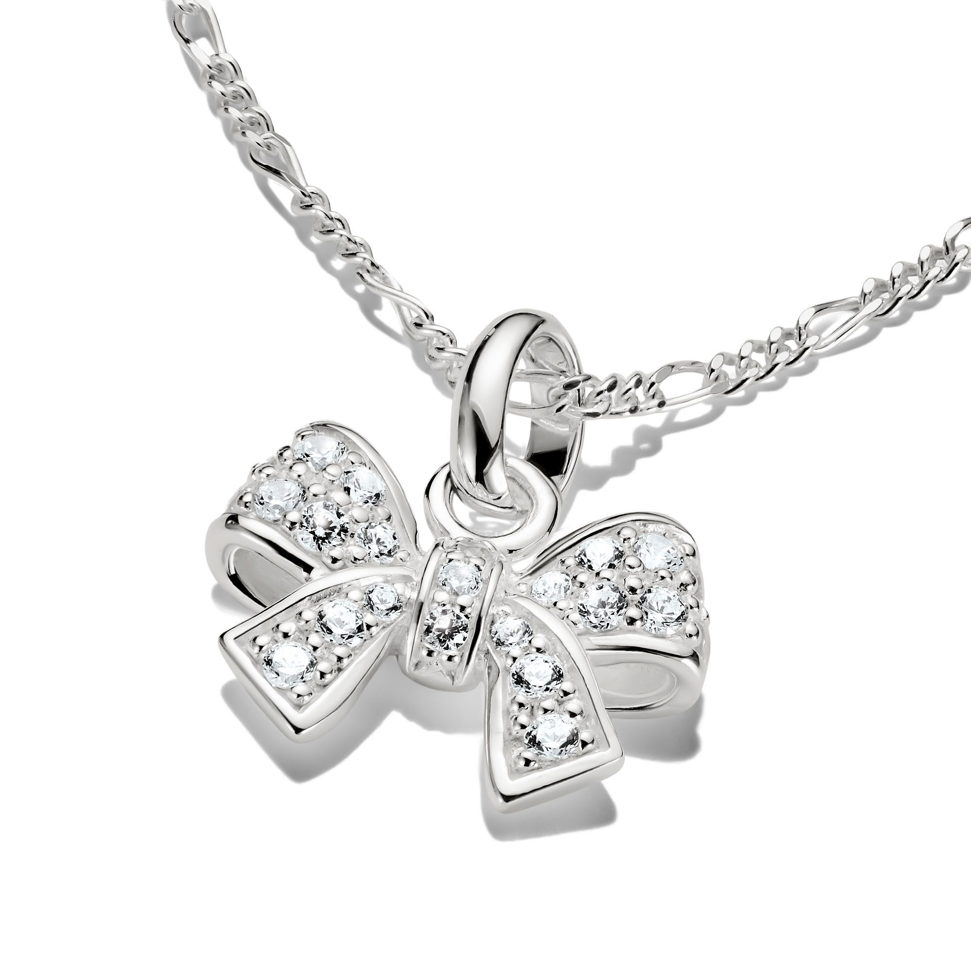 THOMAS SABO Charm-Einhänger Charm Romantische Schleife - Connect, mit Zirkonia (synth)