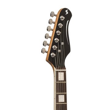Stagg E-Gitarre SES-60 SNB E-Gitarre mit Korpus aus massiver Erle