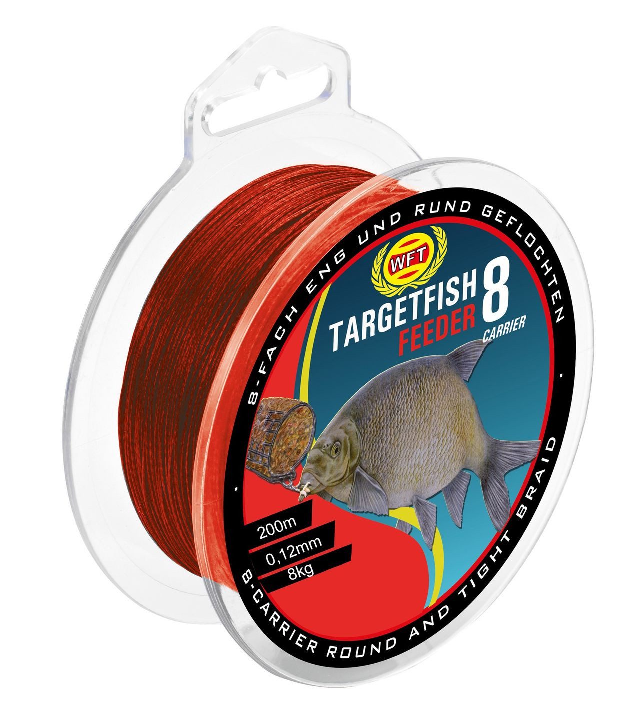 Angelschnur WFT TF8 Feeder Blood red 200m 0,12mm 8kg - Angelschnur