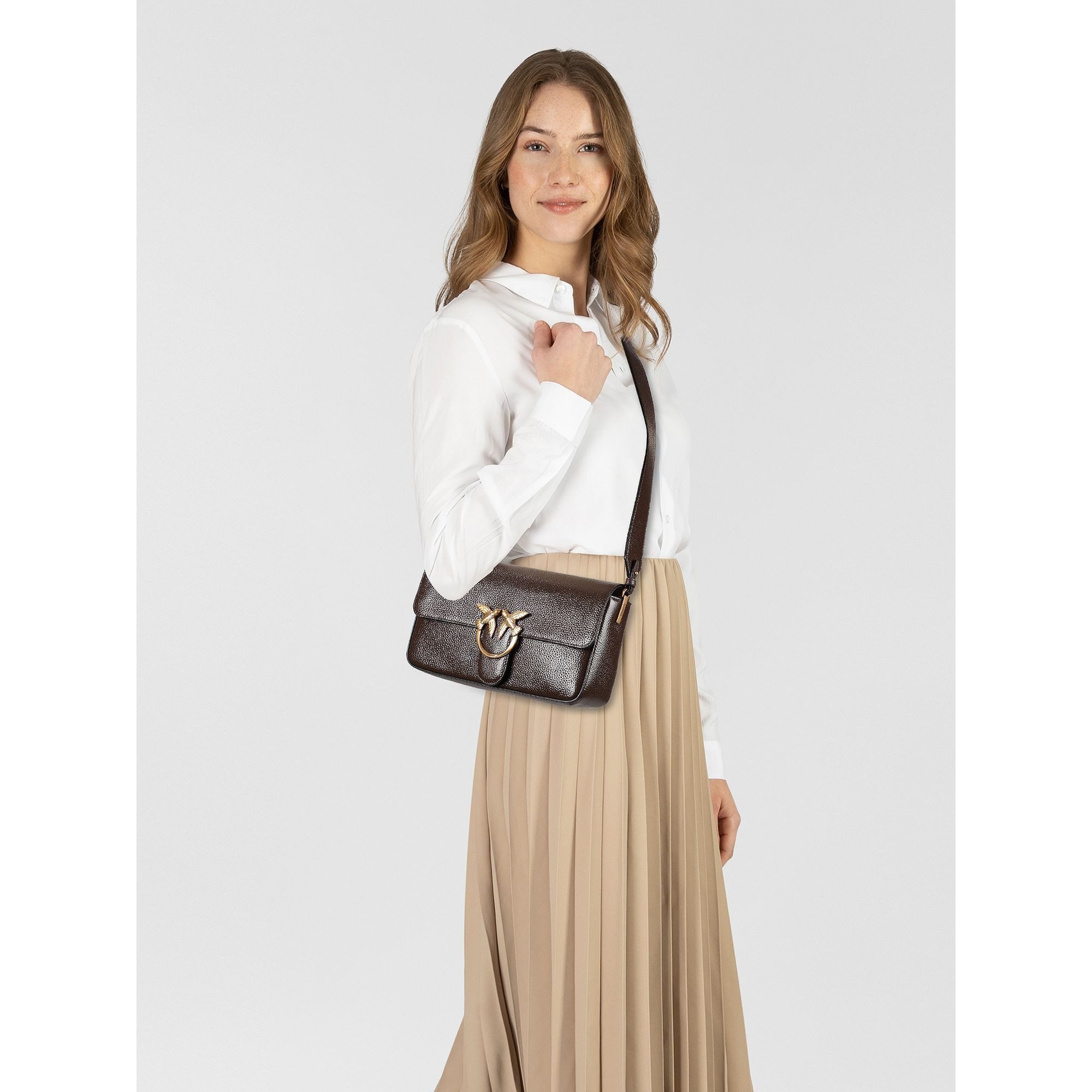 PINKO Schultertasche Love One, Leder