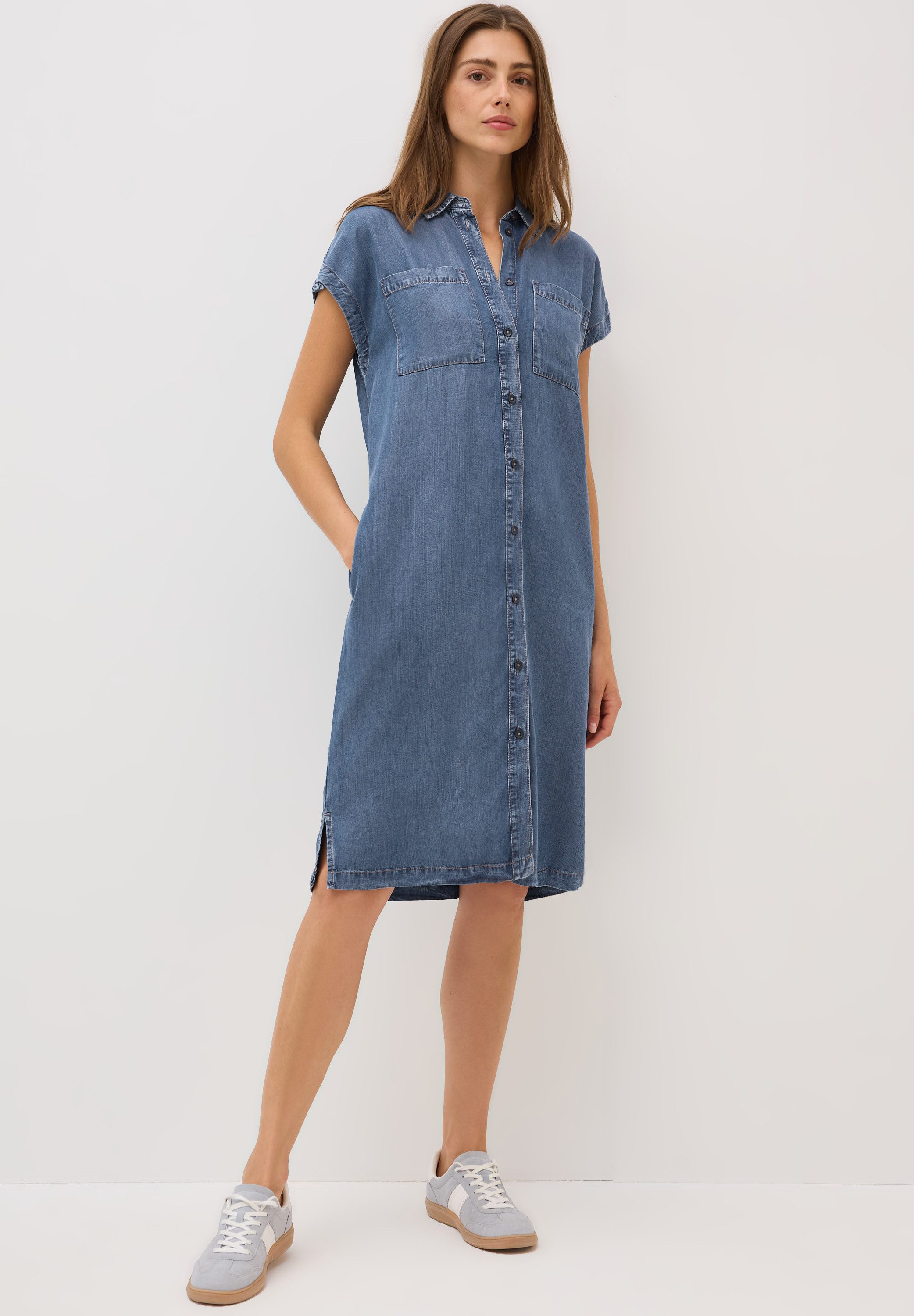CECIL Jeanskleid mit Knopfleiste