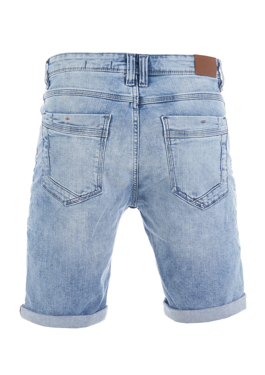 Bermudashorts Jeansshorts Fit Regular Denim mit Light Herren (L139) Blue RIVTom riverso Stretch Shorts