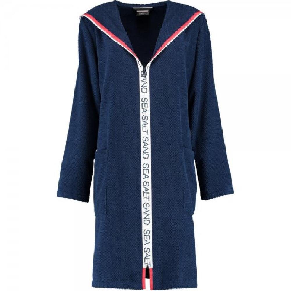 Cawö Bademantel Damen-Bademantel Sea Salt Sand Navy (Größe M)
