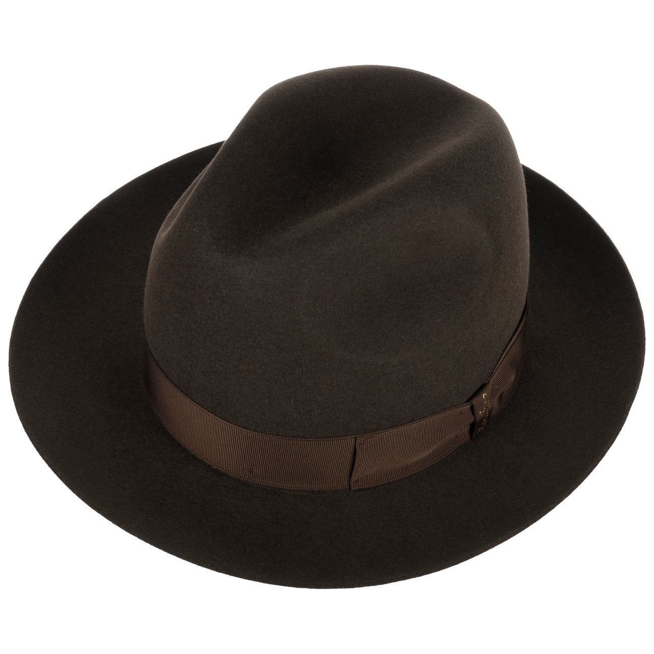 Borsalino Filzhut (1-St) Fedora mit Ripsband, Made in Italy
