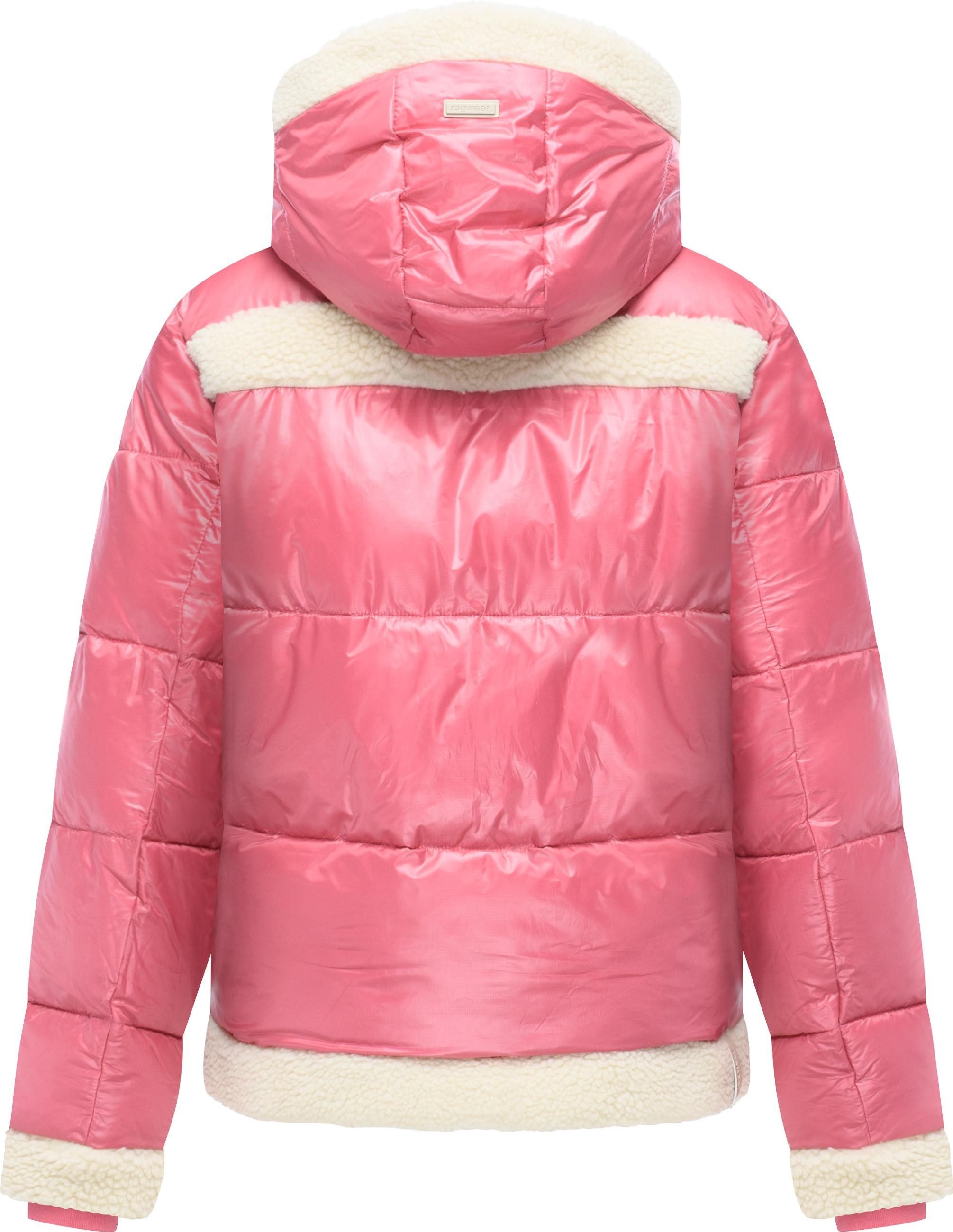 Ragwear Winterjacke Editah Shiny YOUMODO Jacke mit Plüsch-Details und glänzender Optik