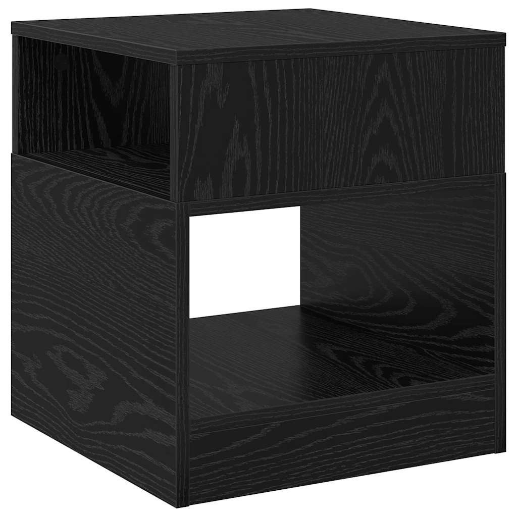 vidaXL Beistelltisch Beistelltisch Schwarz Eichen-Optik 40,5 x 40 x 45 cm (1-St)