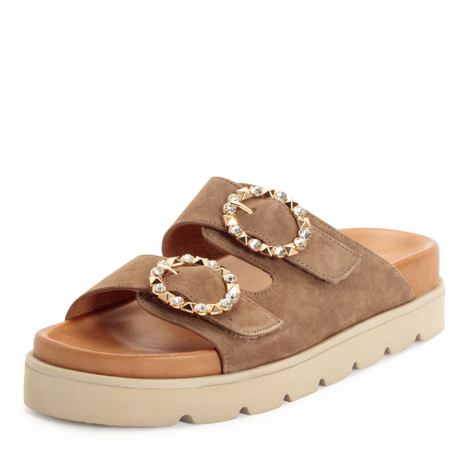 Tamaris Pantolette Sommerschuh mit schmuckbesetzten, verstellbaren Schnallen