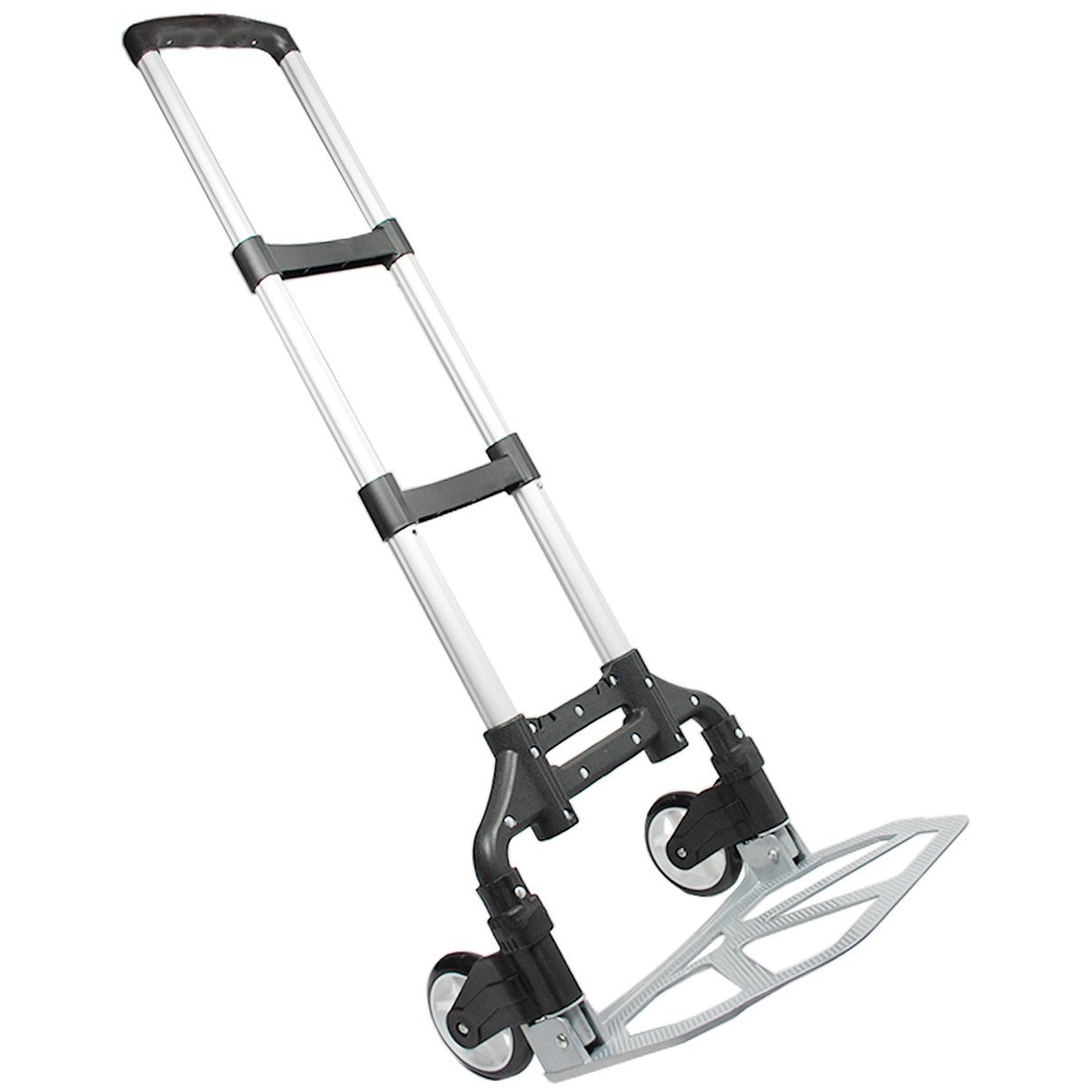 HELO24 Sackkarre Alu klappbar 85 kg Transportkarre Stapelkarre Handkarre + Spanngummi, Klappbare Alu-Sackkarre, leicht, kompakt, mobil