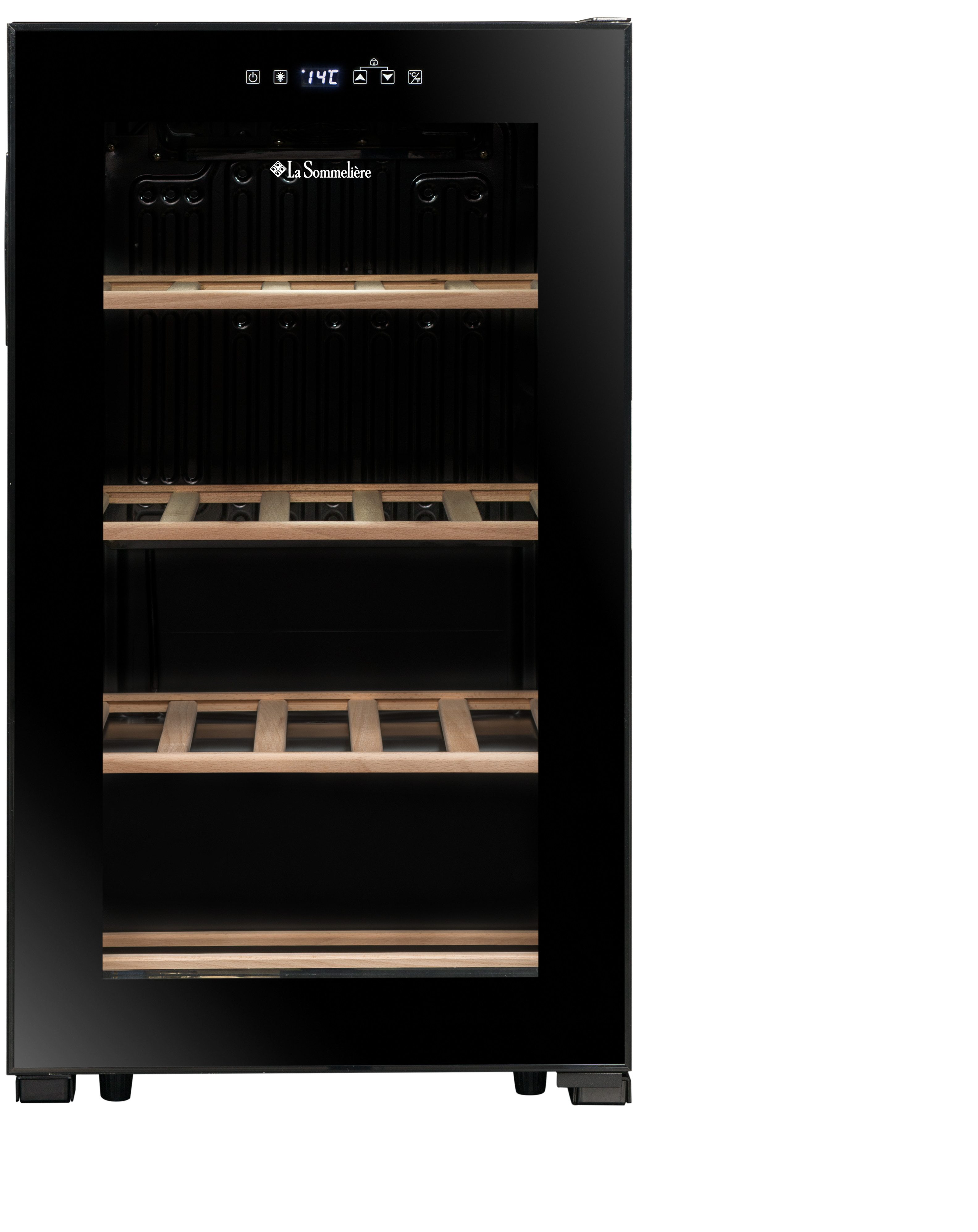 La Sommelière Weintemperierschrank LS36BLACK, für 36 Standardflaschen á 0,75l,LED-Beleuchtung, Weinkühlschrank, 37db