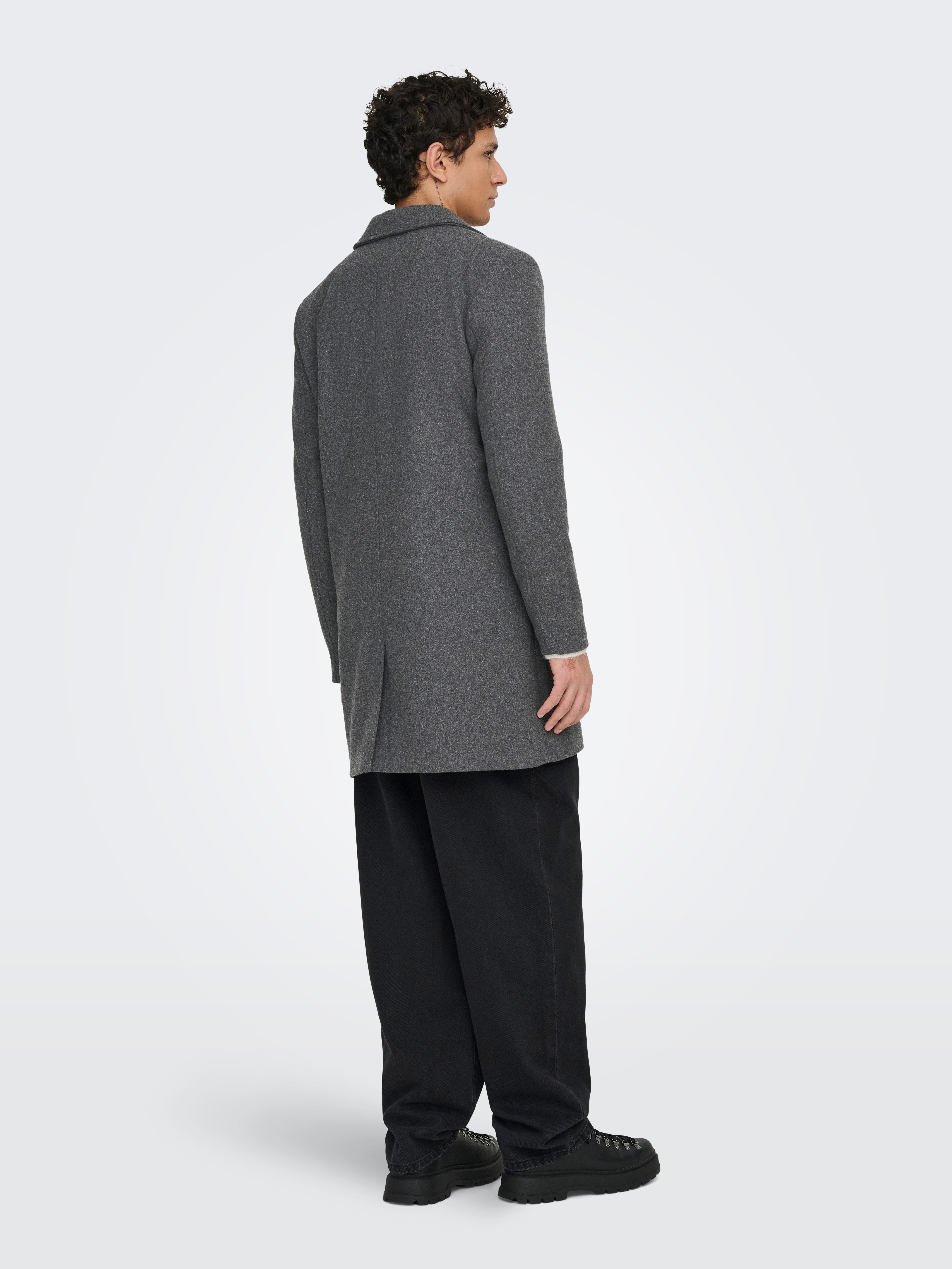 ONLY & SONS Langmantel ONSMATTHEW WOOL COAT OTW NOOS mit Wolle