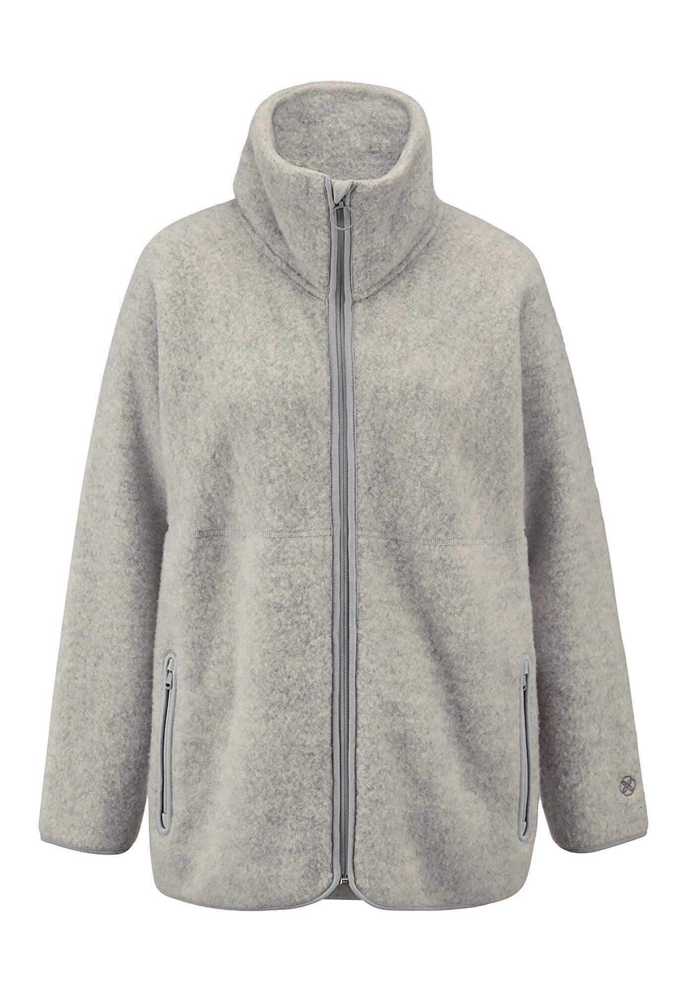 Hessnatur Fleecejacke Oversized aus reiner Bio-Merinowolle (1-St)