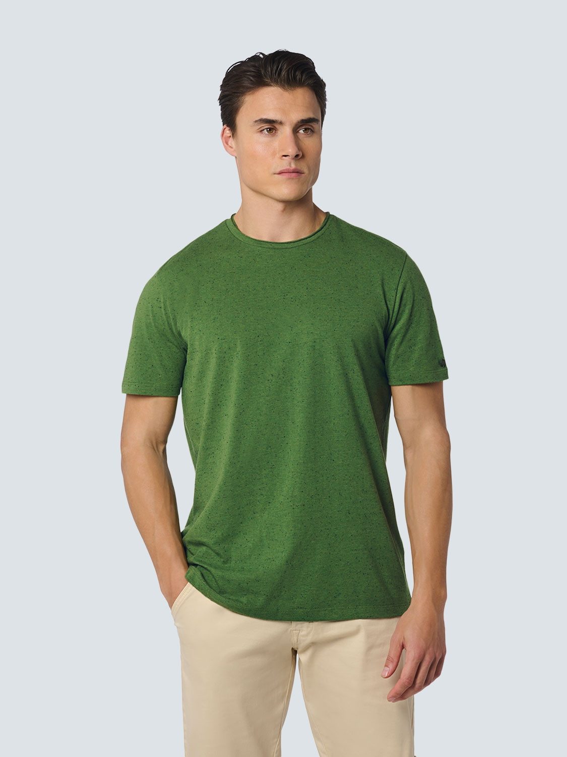 NO EXCESS Kurzarmshirt T-Shirt Crewneck Melange