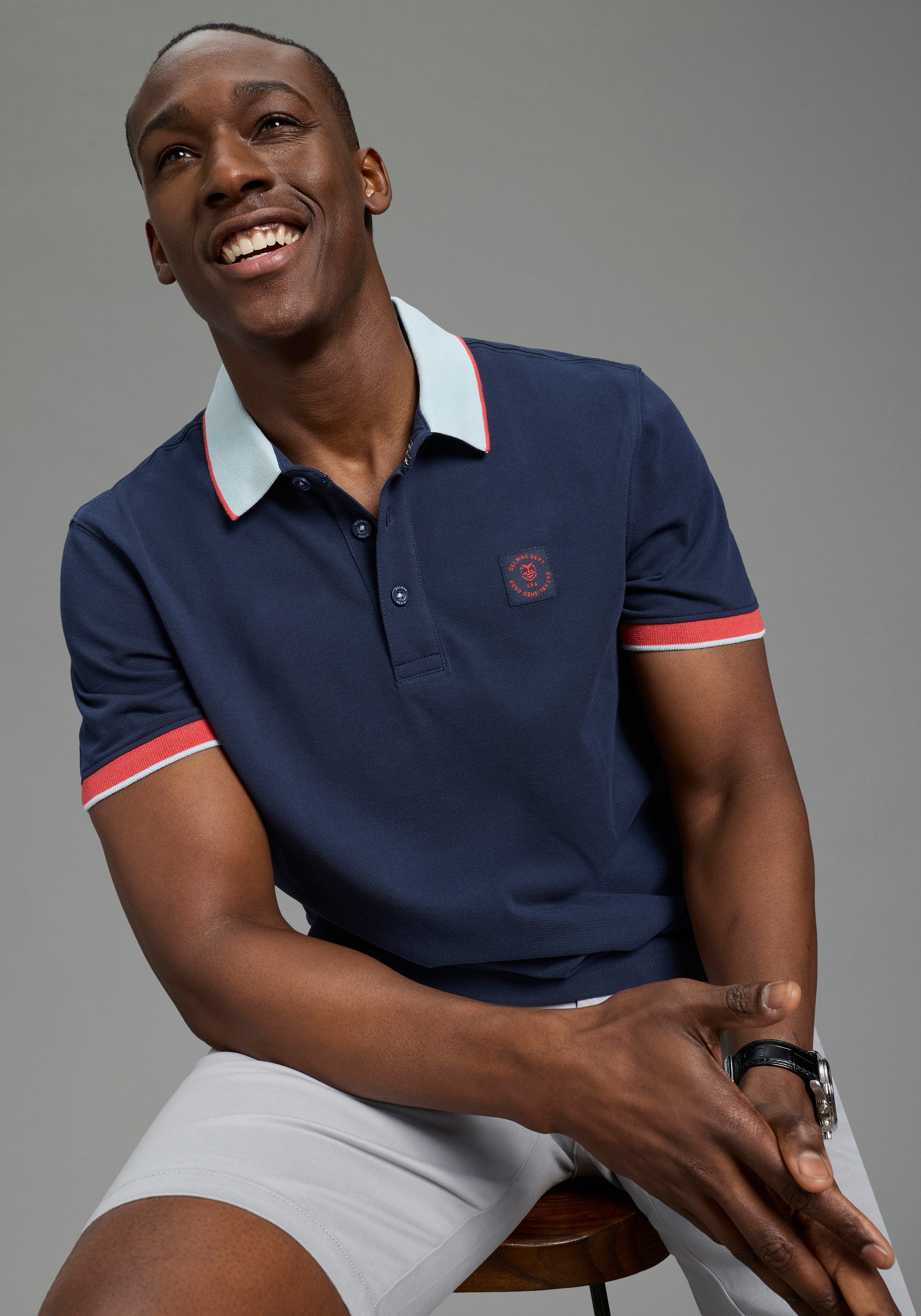 DELMAO Poloshirt Neue Kollektion! klassischer Polokragen, Kurzarm, normale Passform, mit Stickerei. € 24,99, (€ 24,99 pro 1 Stk).
