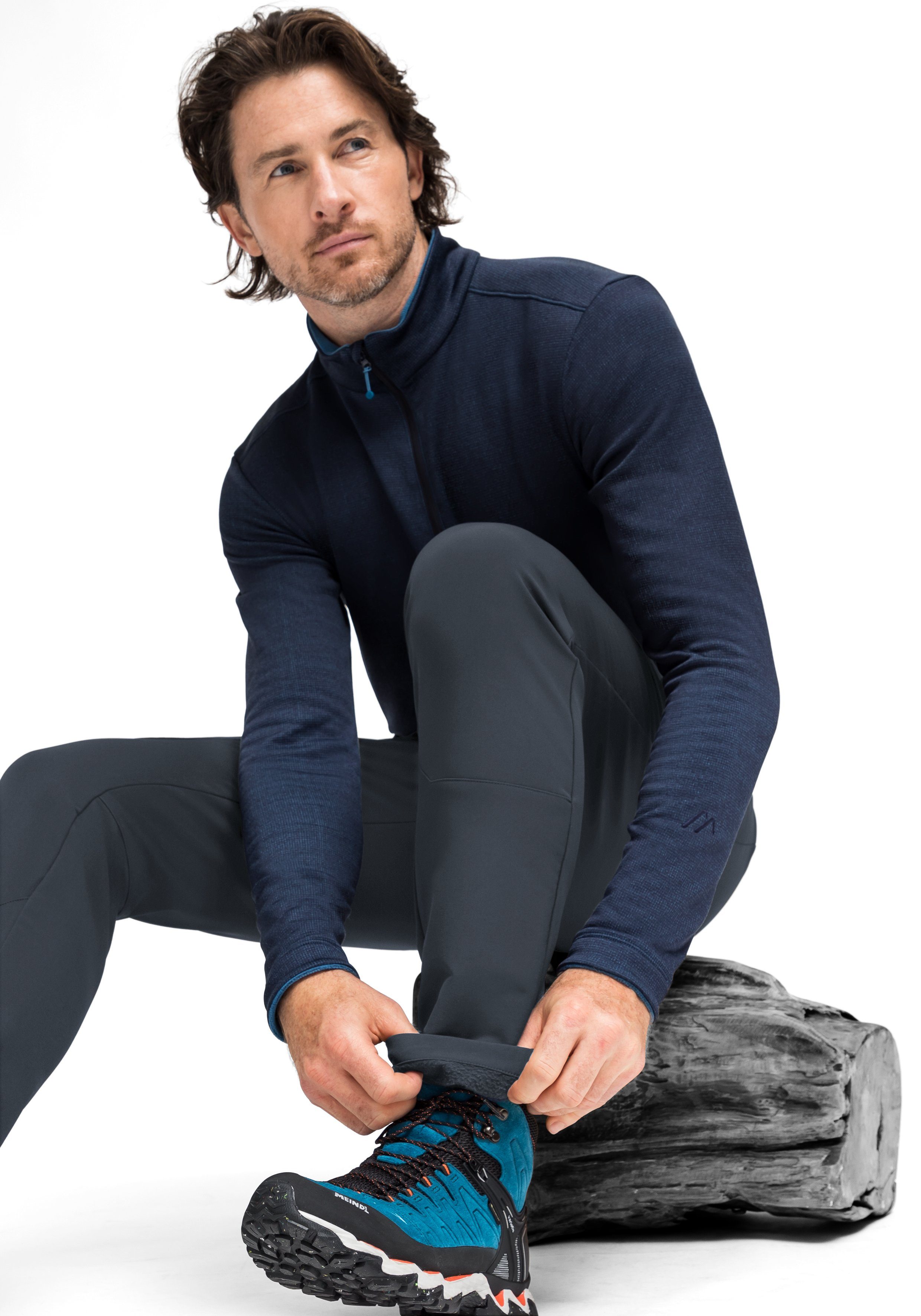 Foidit cleanen Maier Outdoorhose M Warme, grau Look Funktionshose elastische im modernen Sports