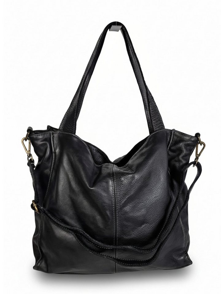 sanumi Tragetasche weicher italienischer Leder-Shopper