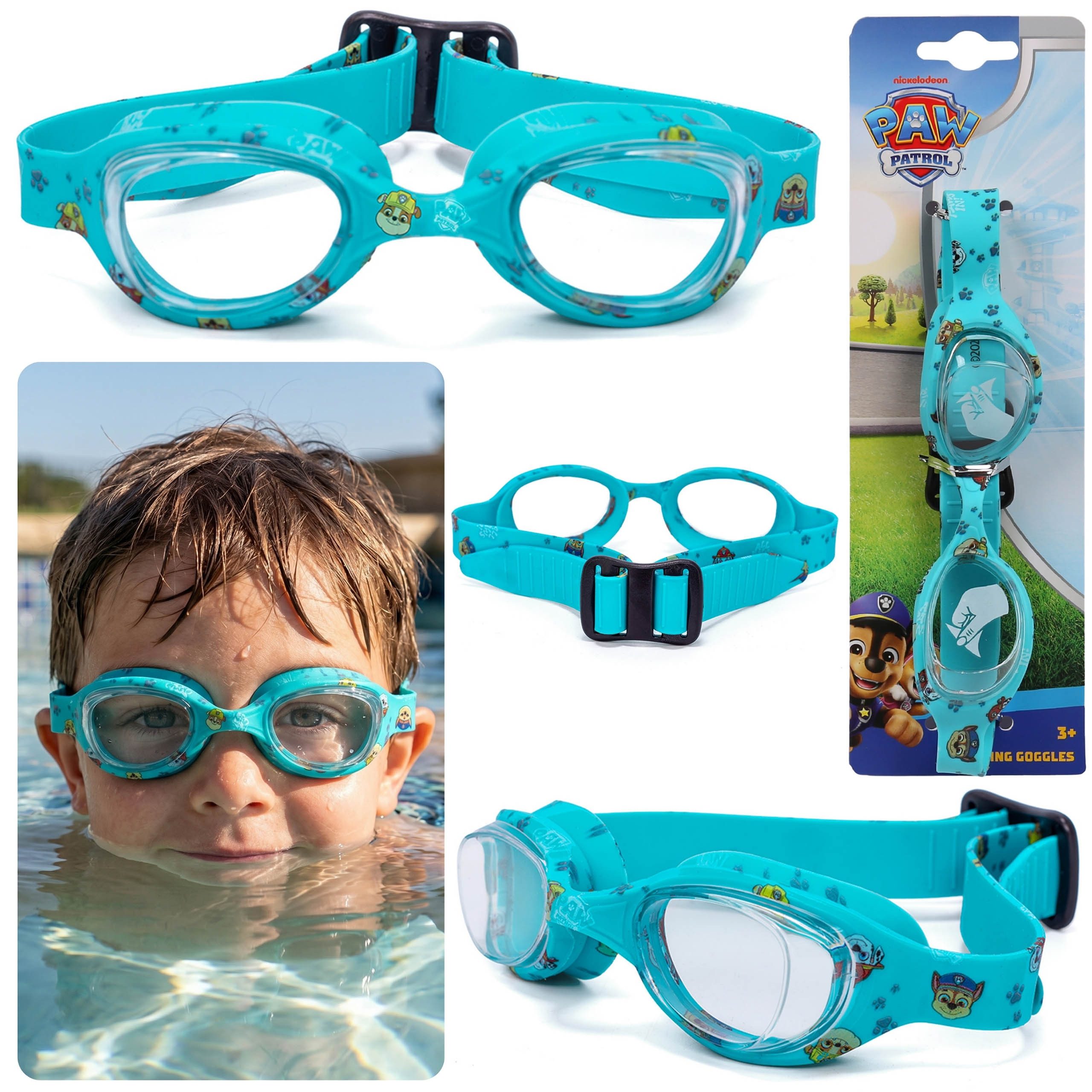 PAW PATROL Schwimmbrille Paw Patrol Schwimmbrille Kinder, Anti-Fog, Silikon, verstellbar