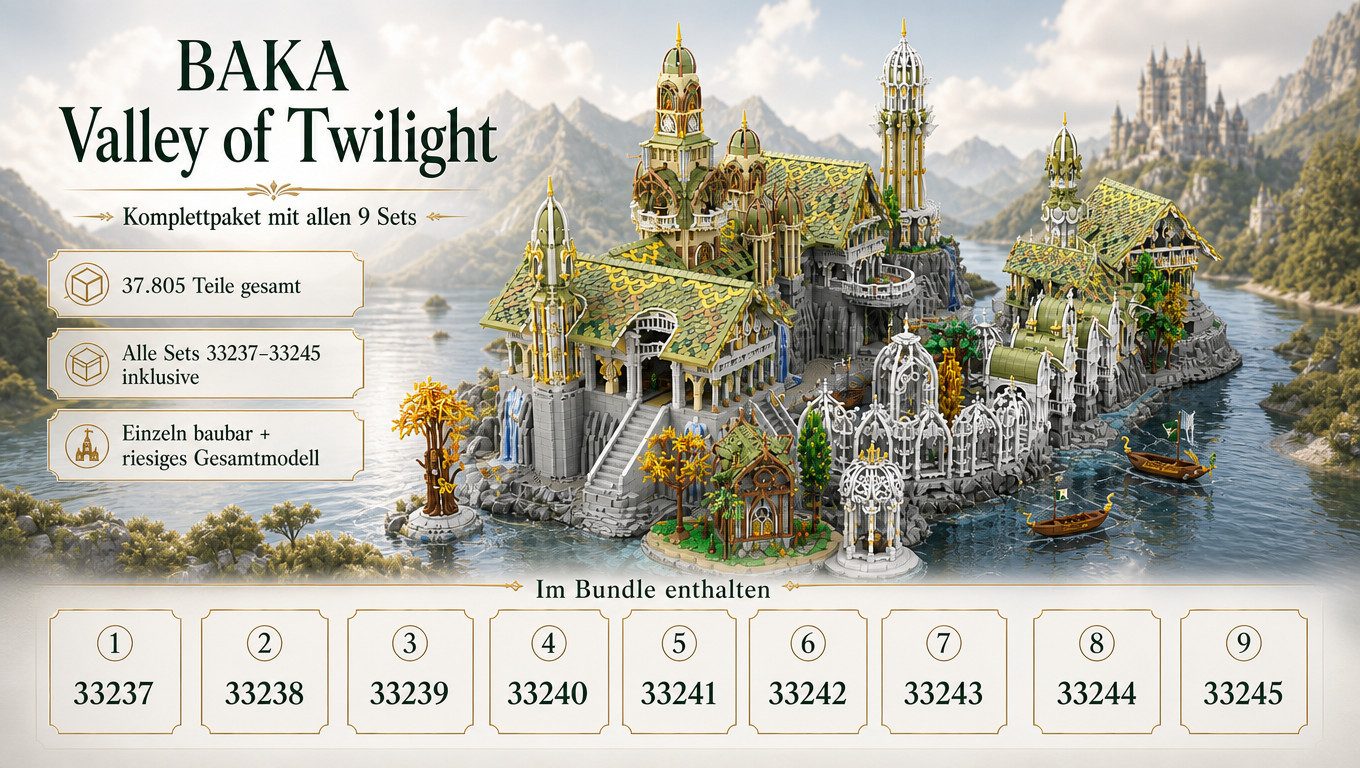 BAKA BAKA Valley Twilight Komplettset 9 Sets 37.805 Teile Sets 33237-33245 Konstruktions-Spielset, (37805 St)