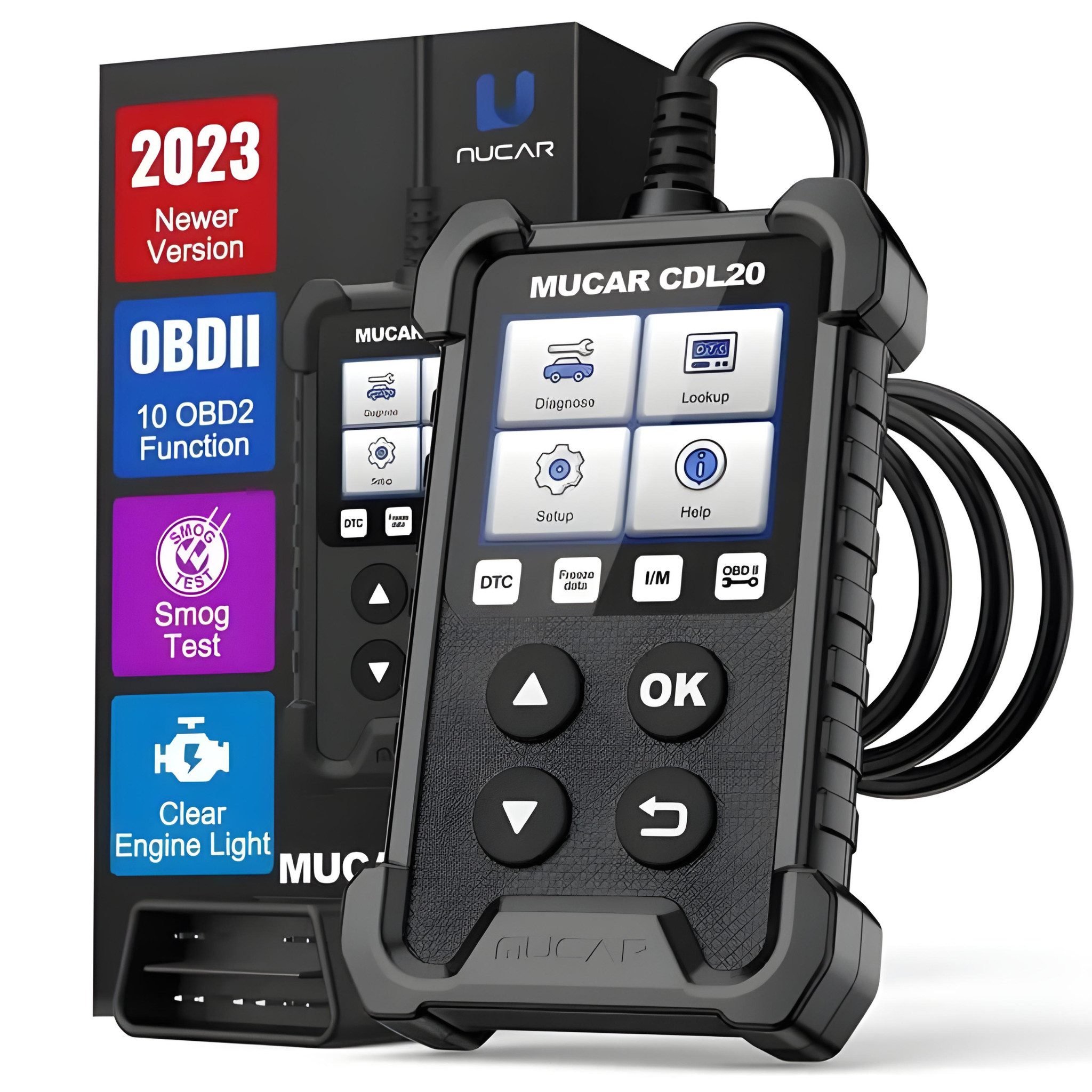 MUCAR Kfz-Diagnosegerät OBD2-Diagnosegerät OBD2 Profi KFZ Diagnosegerät Auto Auslesegerät, Auto Diagnosetester, KfZ Diagnosegerät, Live Parameter, Fehlercodes