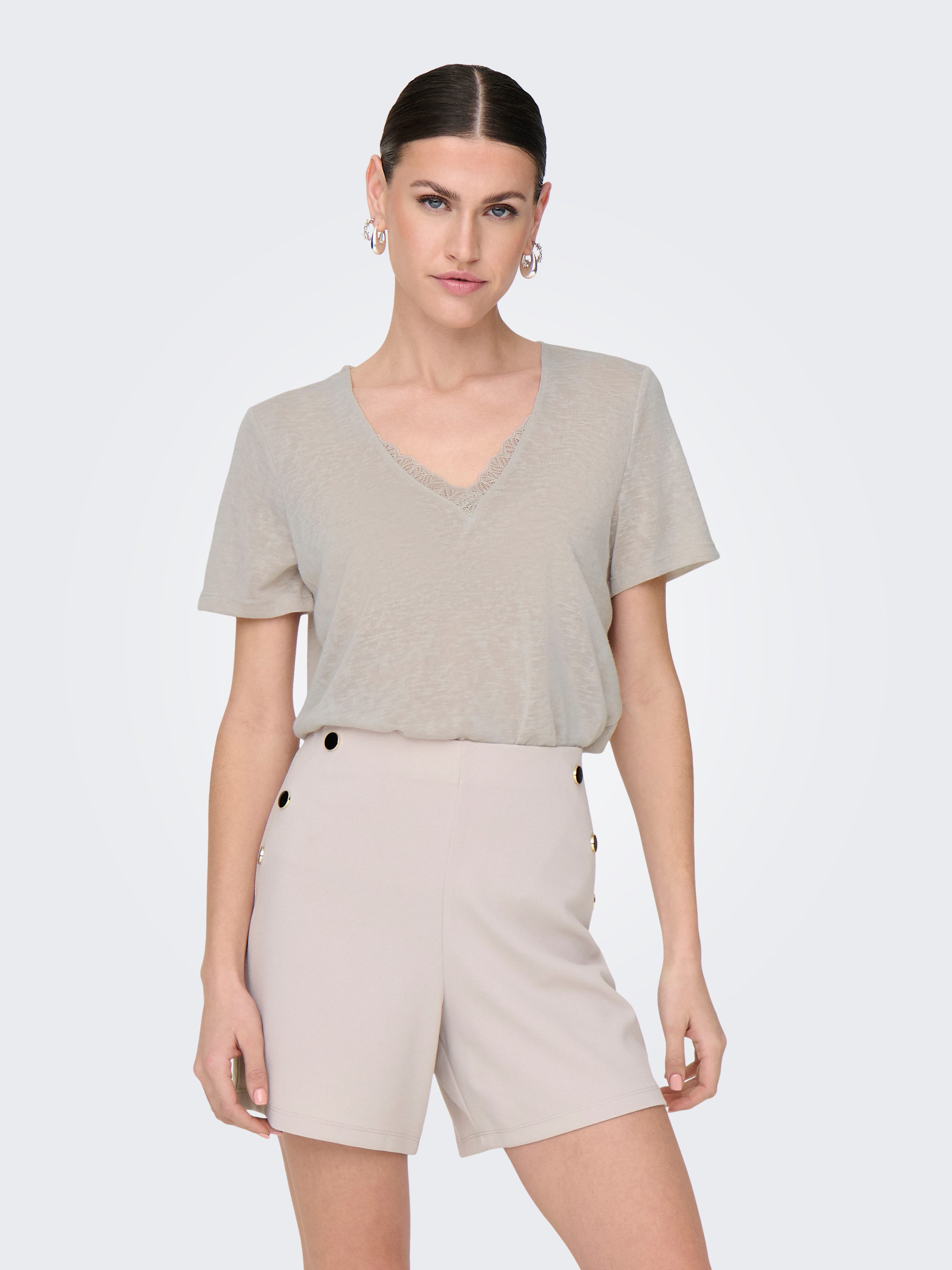 ONLY V-Shirt ONLZOLA LIFE S/S V-NECK günstig online kaufen